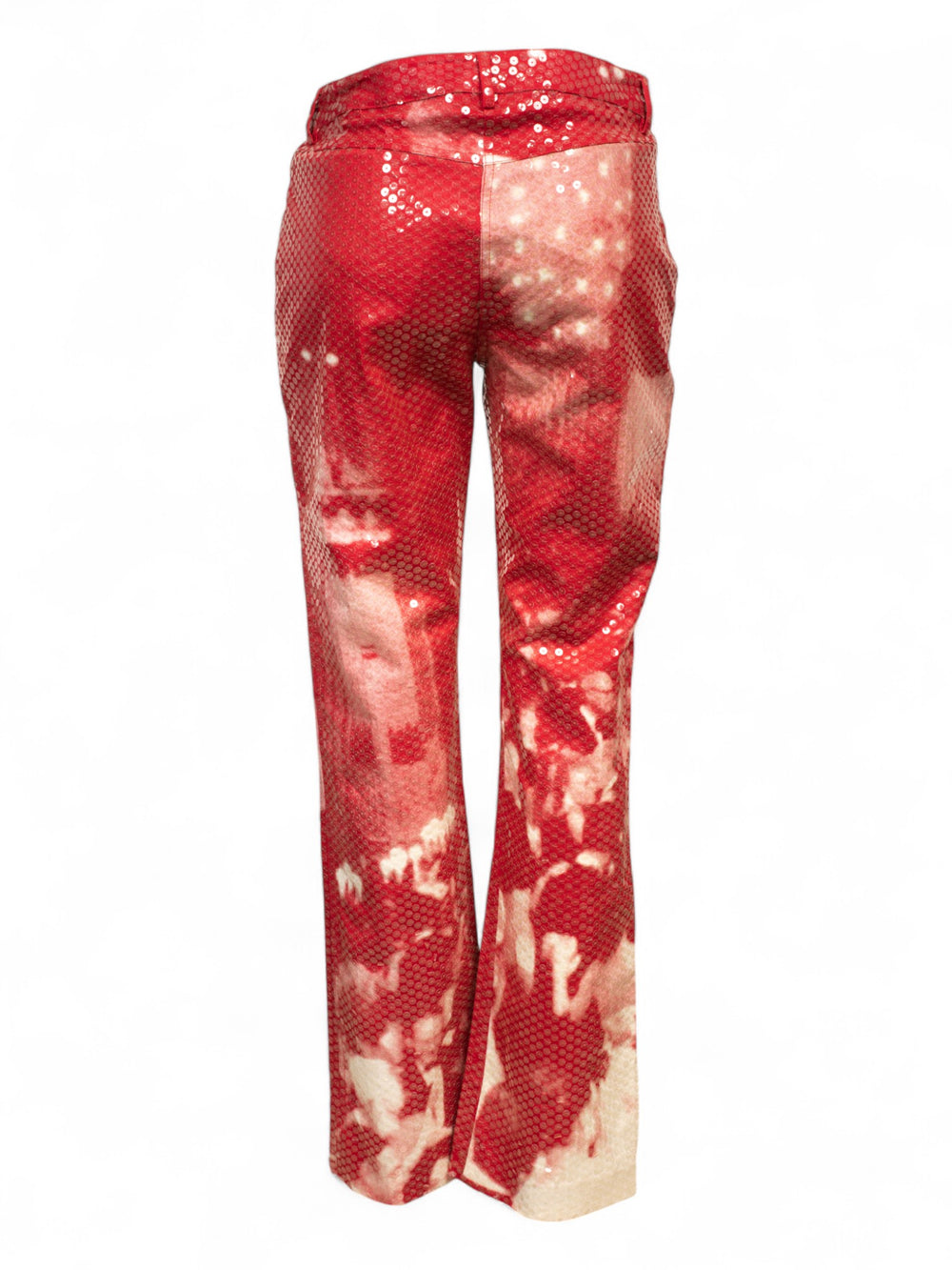 RED SEQUIN JEANS