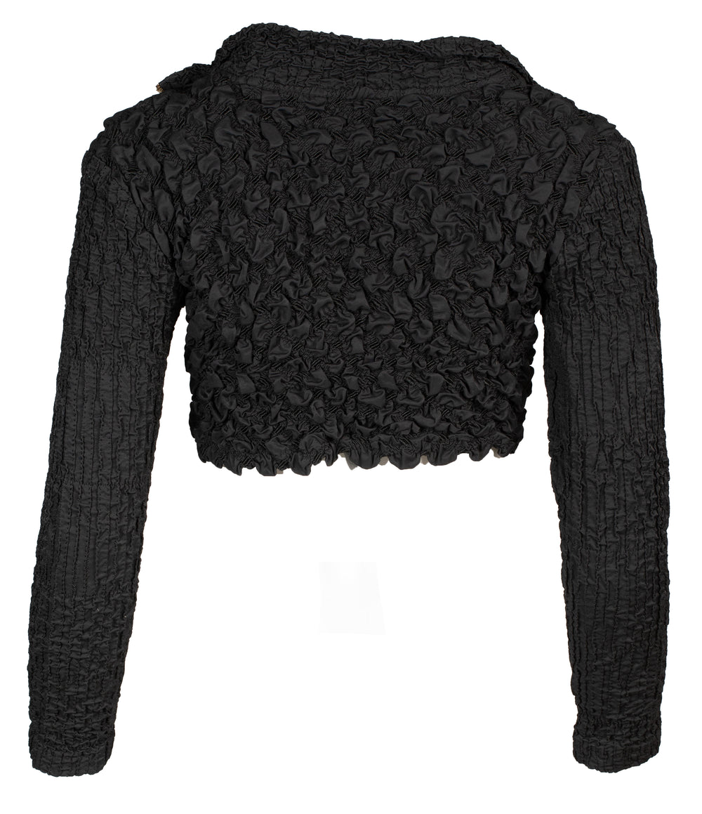 90S BLACK BUBBLE CROPPED JACKET