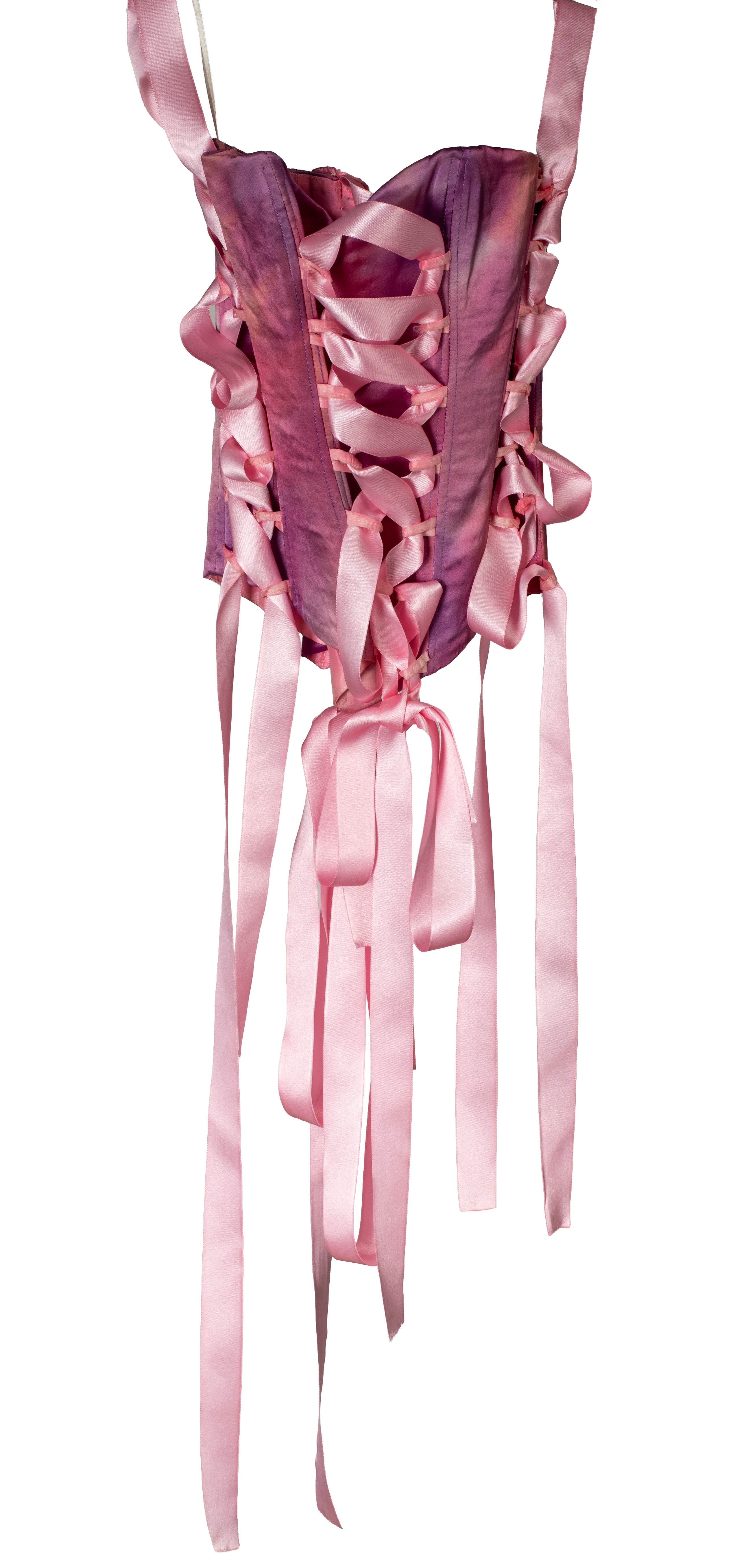 PURPLE & PINK OMBRE LACE UP CORSET
