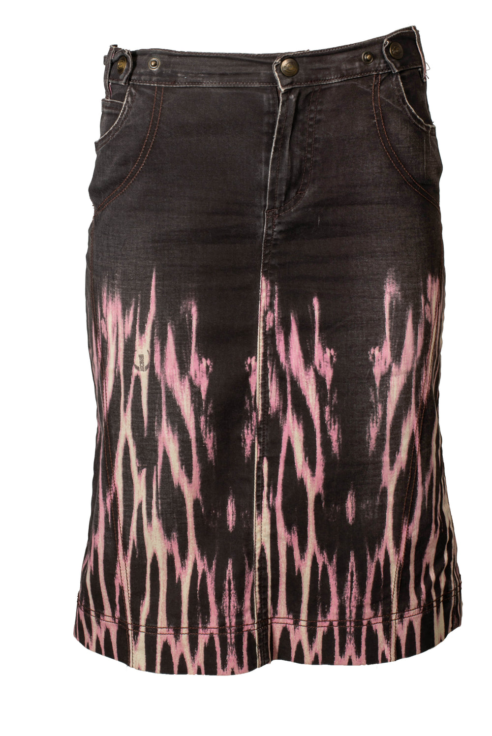 MERMAID BLACK & PINK LEOPARD PRINT MIDI SKIRT @MDSG