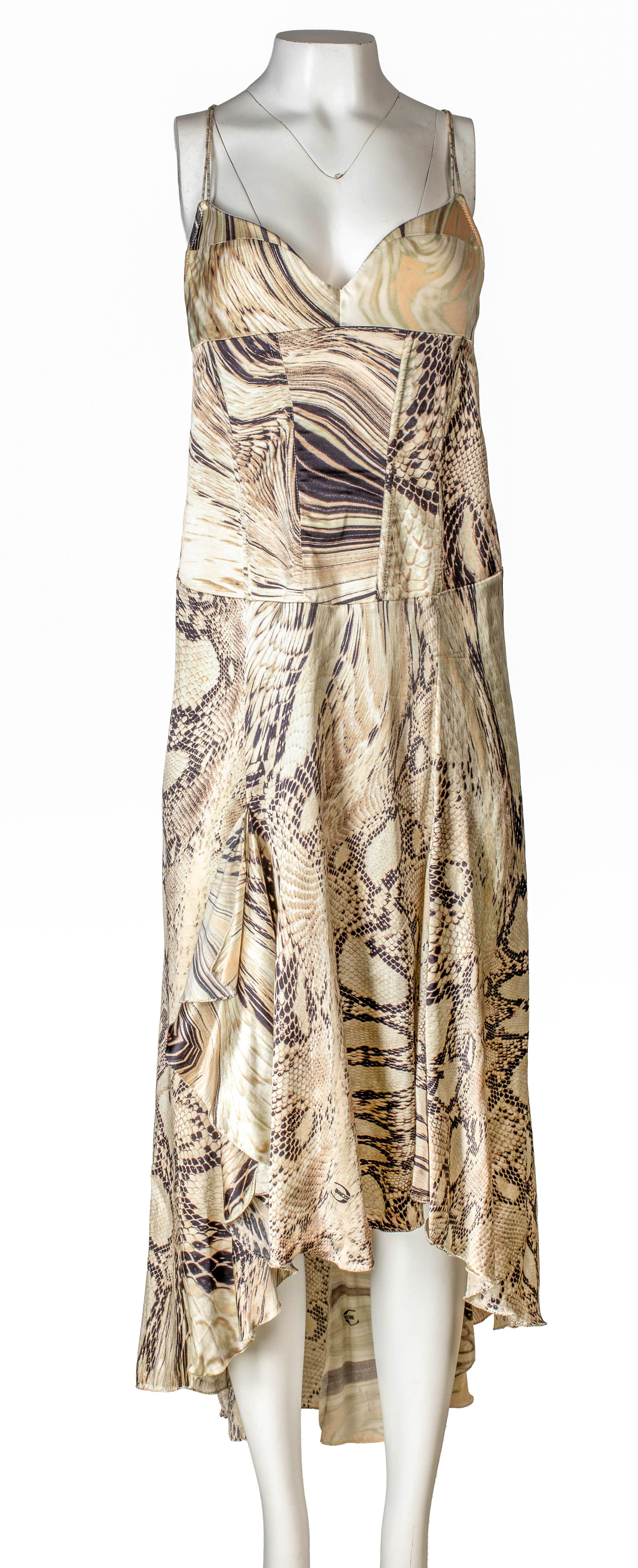 2003 SNAKE PRINTED SILK MAXI DRESS @MDSG