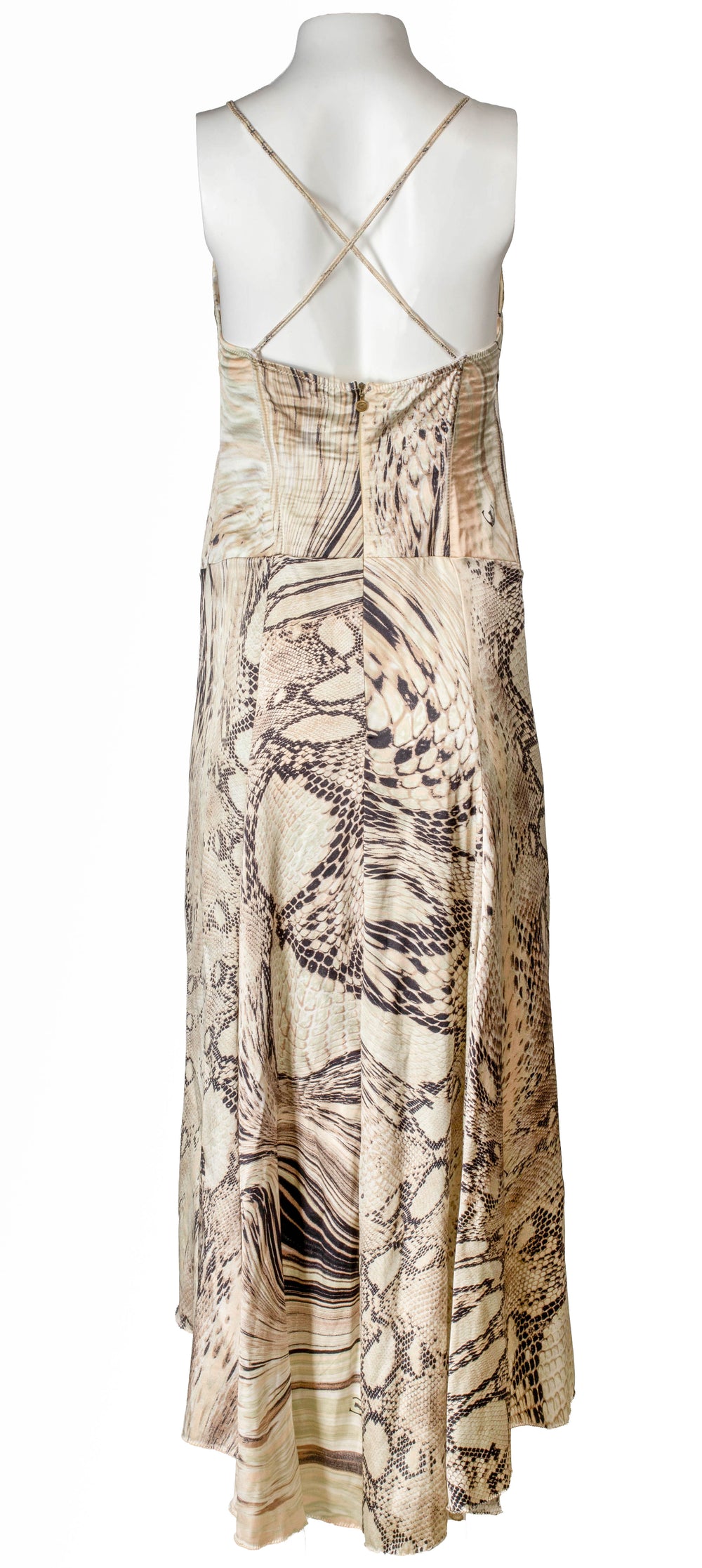 2003 SNAKE PRINTED SILK MAXI DRESS @MDSG