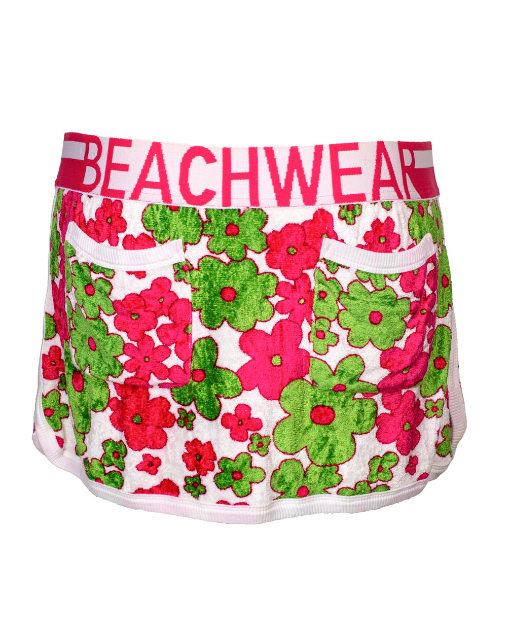 FLORAL TERRY CLOTH MINI SKIRT @AFENI