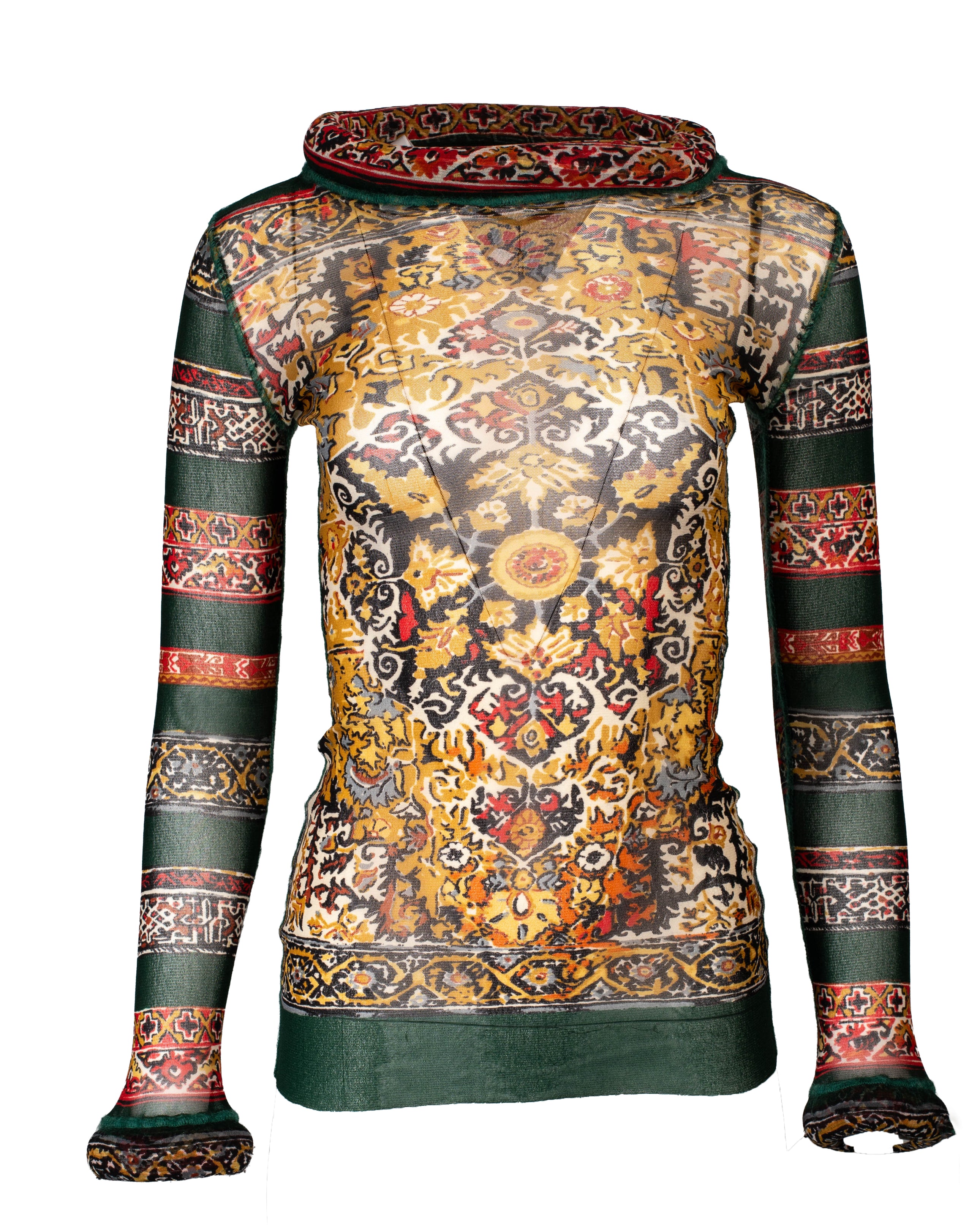 PERSIAN PRINTED TOP WITH PADDING (as is)