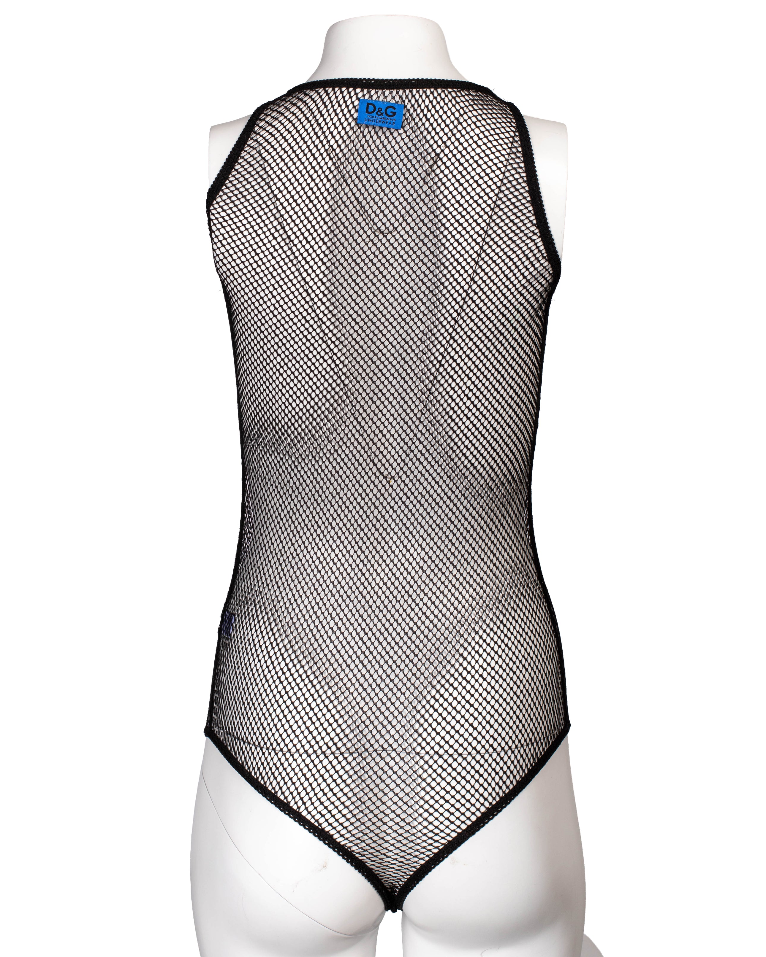 BLACK FISHNET BODYSUIT