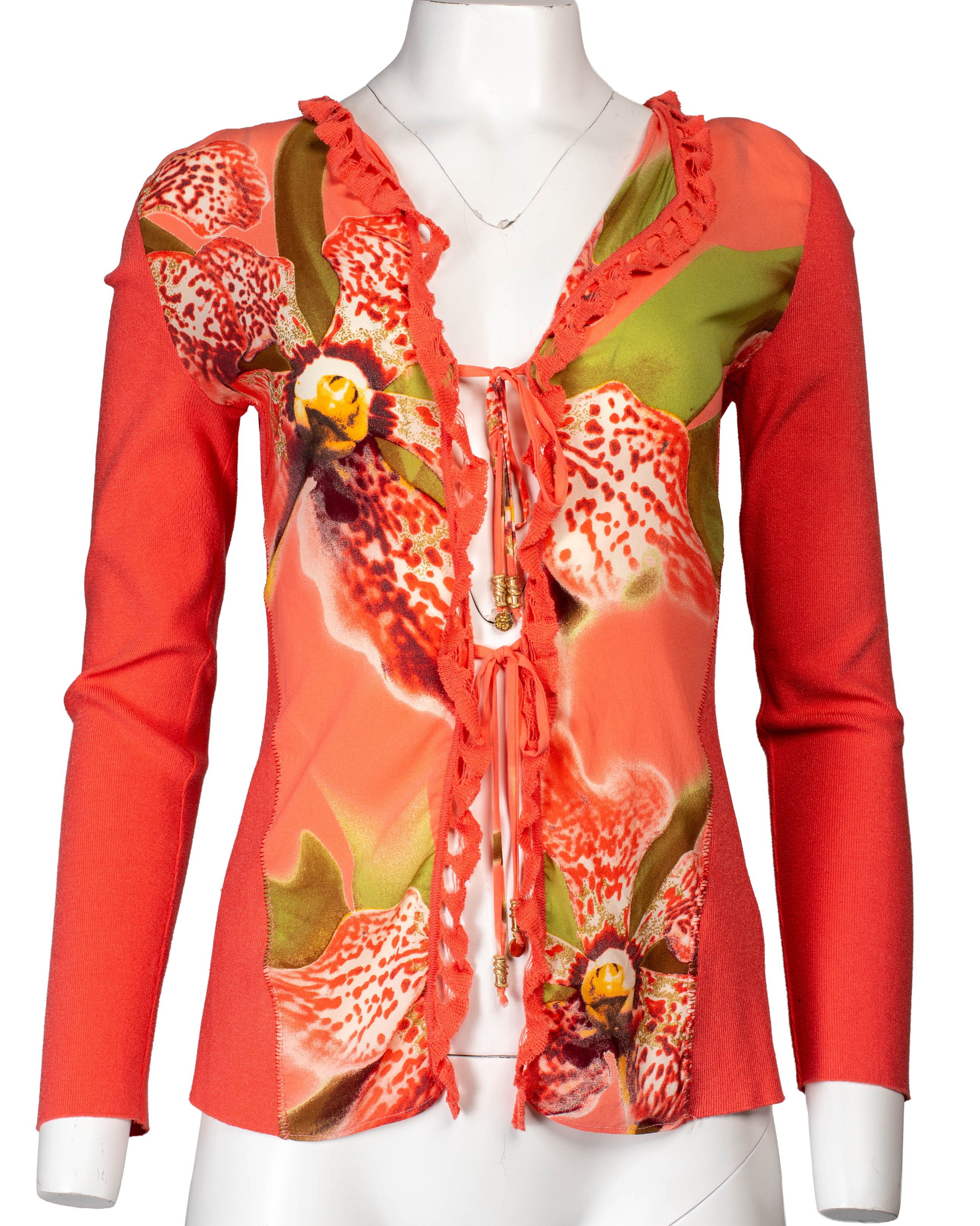 FW04 ORCHID KNIT & SILK CARDIGAN