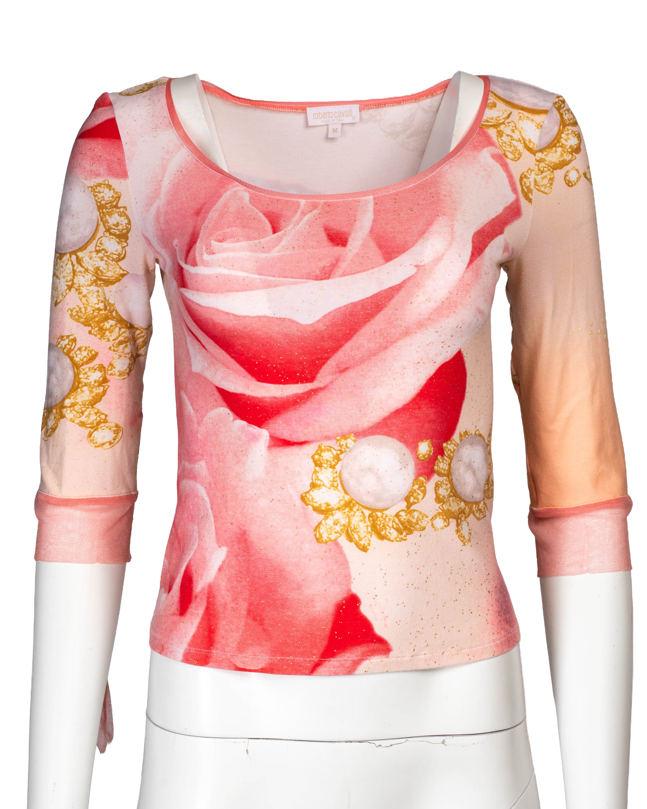 SS01 LIZ TAYLOR EYE PRINTED L/S W SILK DETAIL