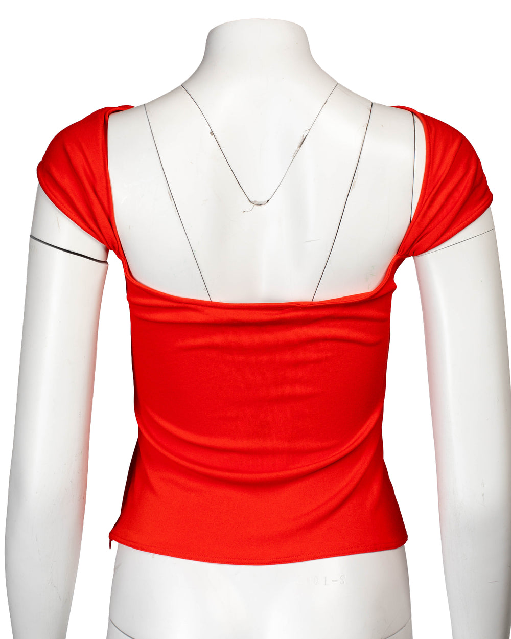 90s RARE VERMILLION VISCOSE TOP (AS IS)