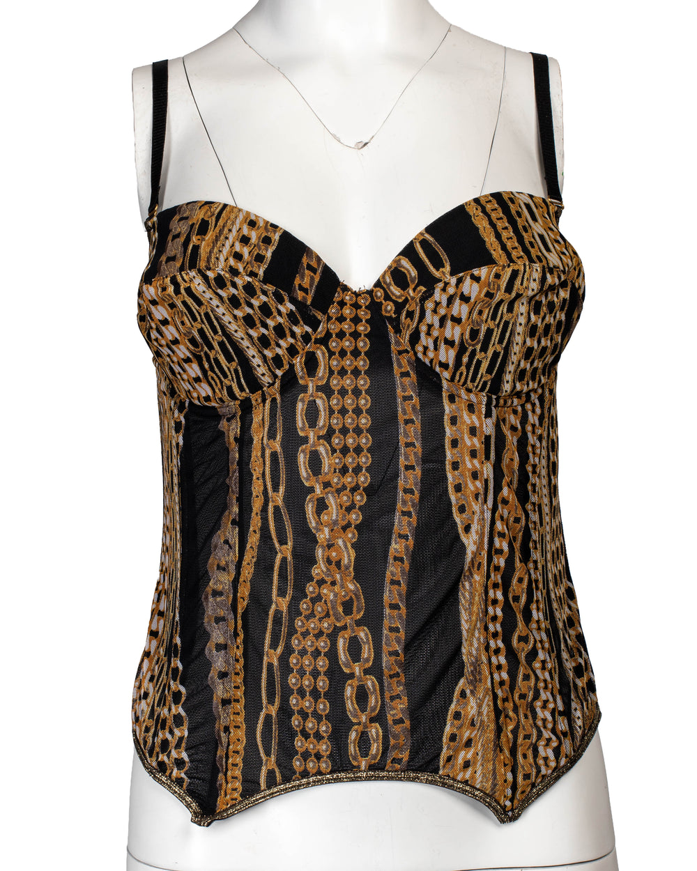 2003 CHAIN PRINTED MESH BUSTIER
