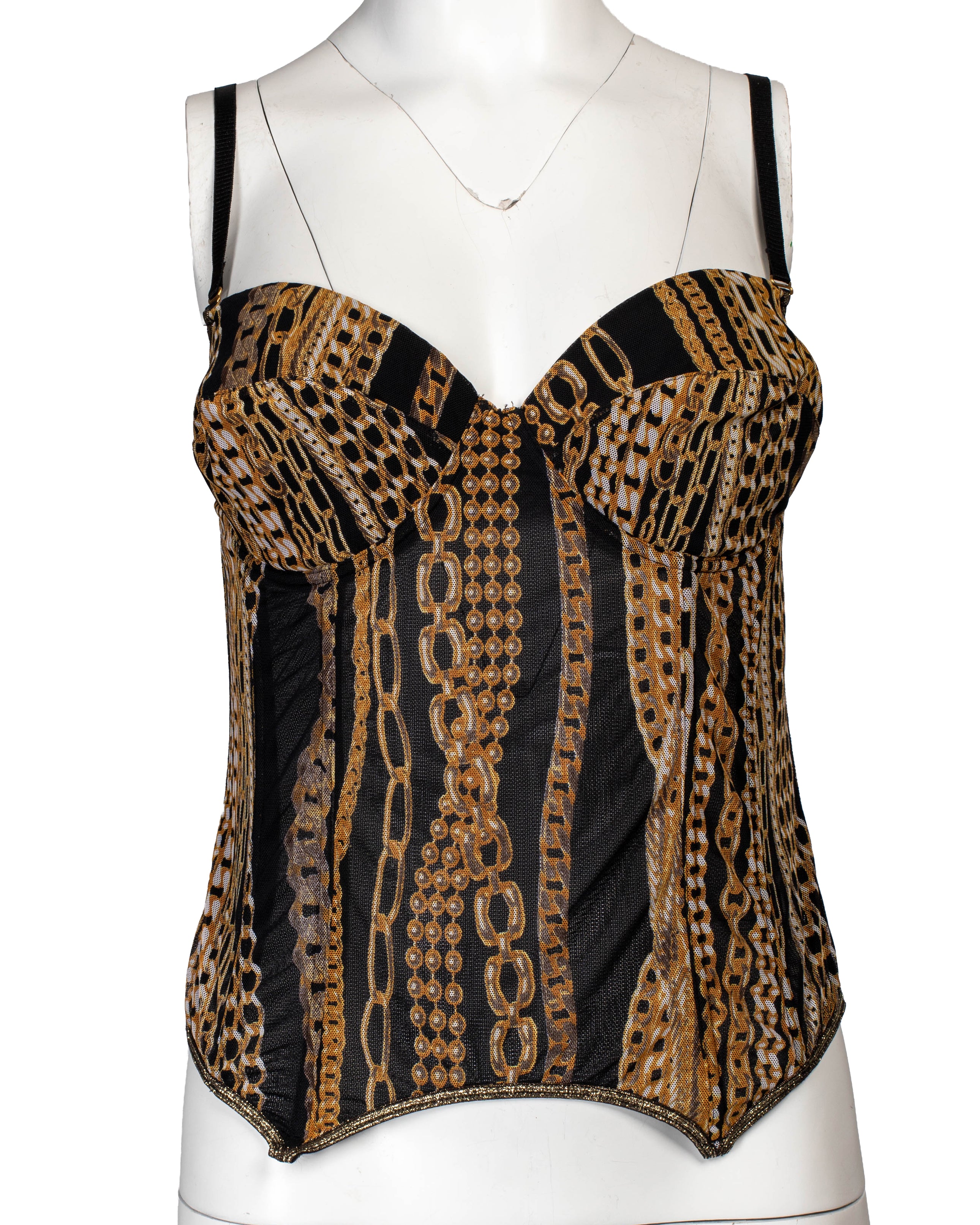 2003 CHAIN PRINTED MESH BUSTIER