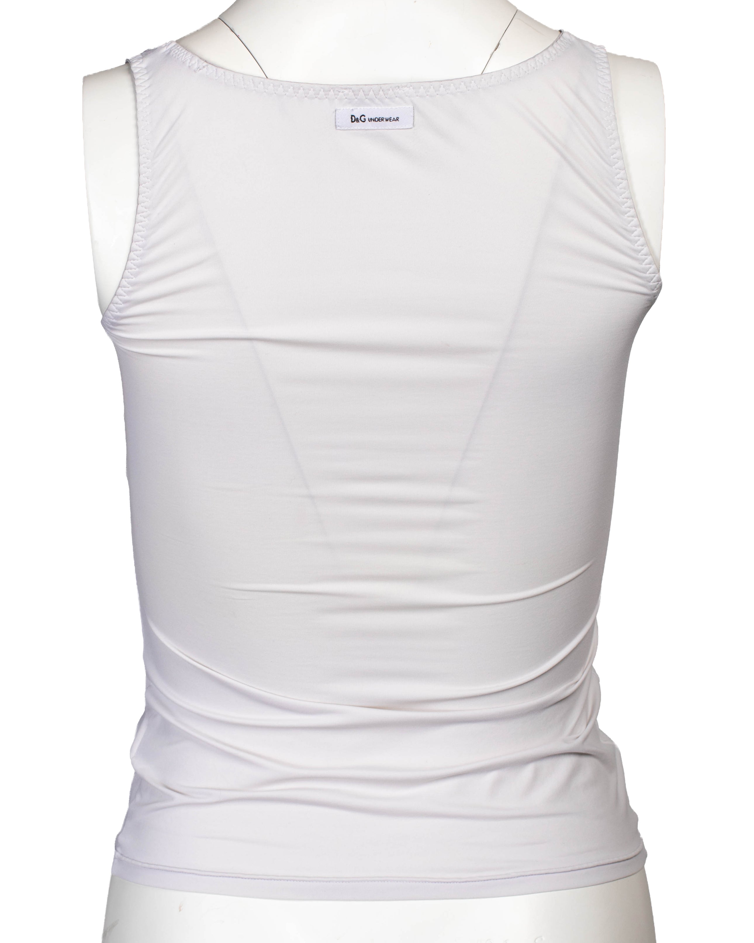 WHITE STRIPED LOGO TANK