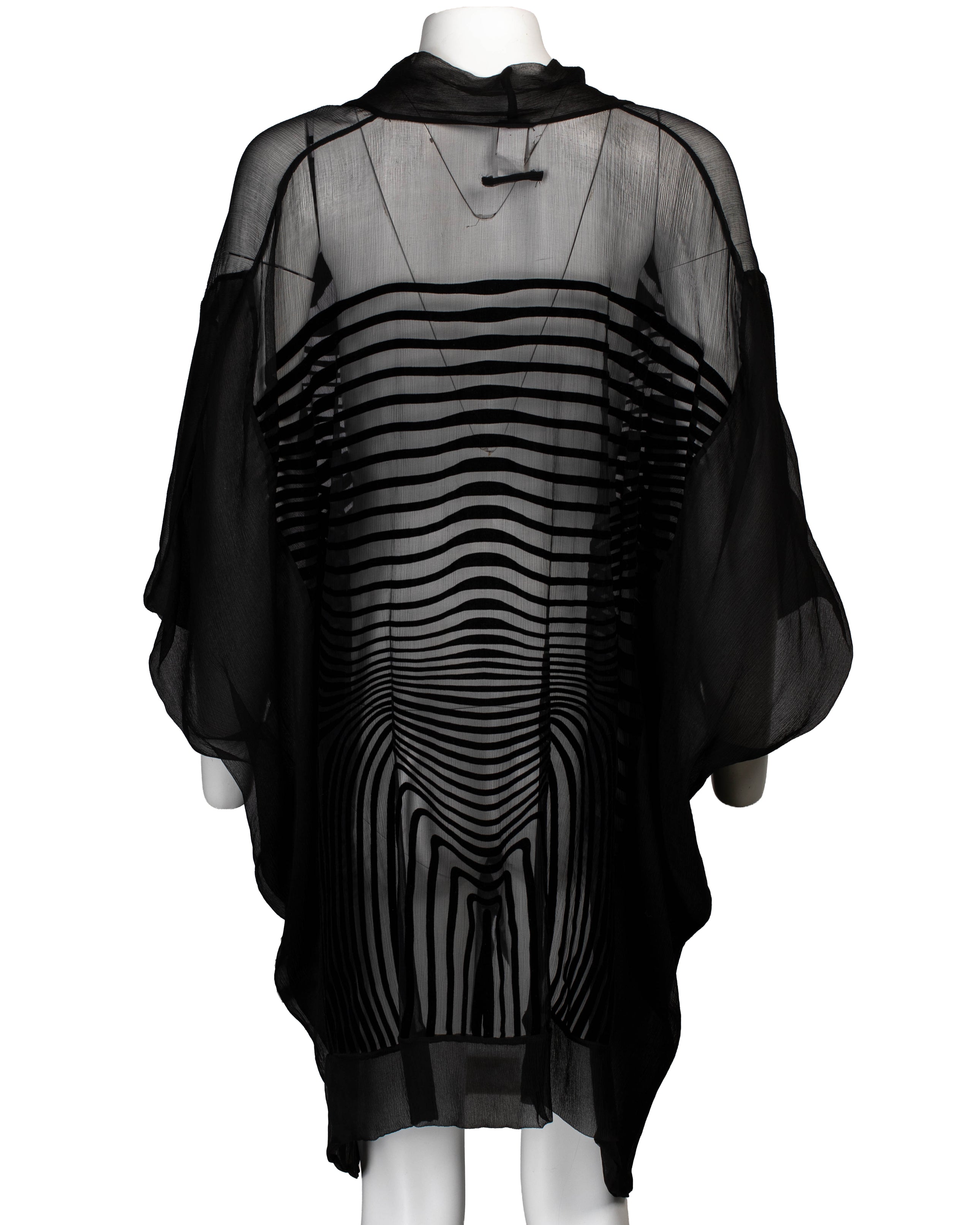 SOLIEL STRIPED MESH SHORT SLEEVE CARDIGAN @NICOZ