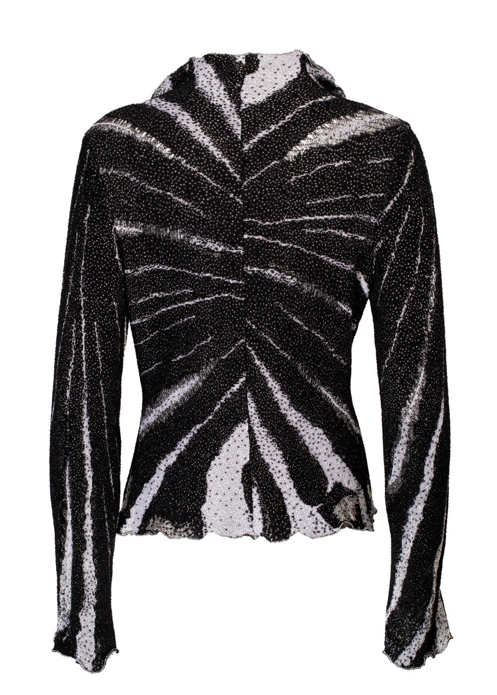 BLACK & GREY KNIT BUTTERFLY CARDIGAN