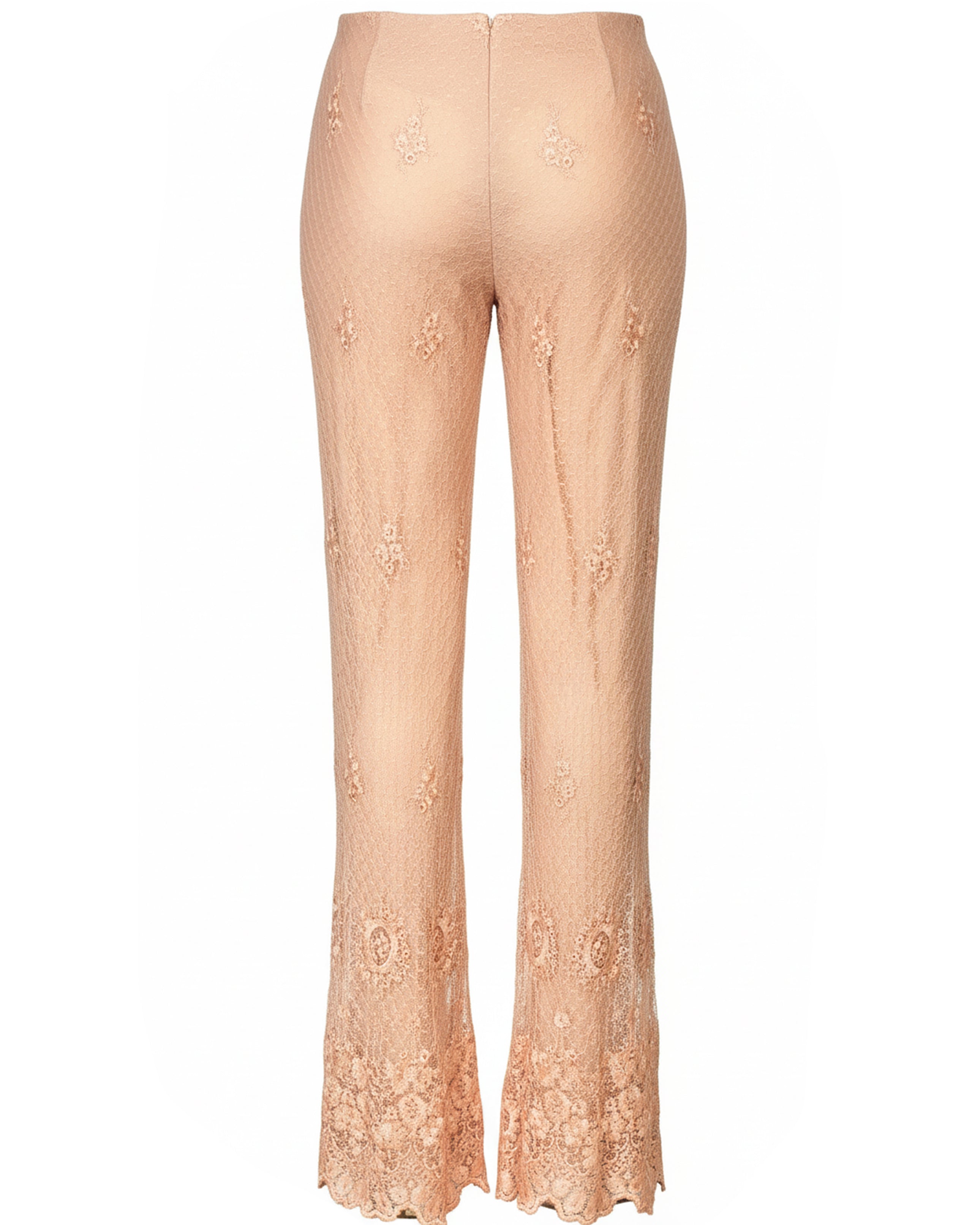 90/00'S BLUSH LACE FLARED PANTS