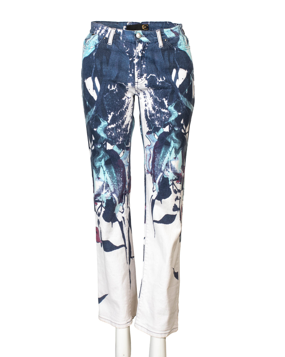 2000S BLUE/WHITE PRINTED JEANS