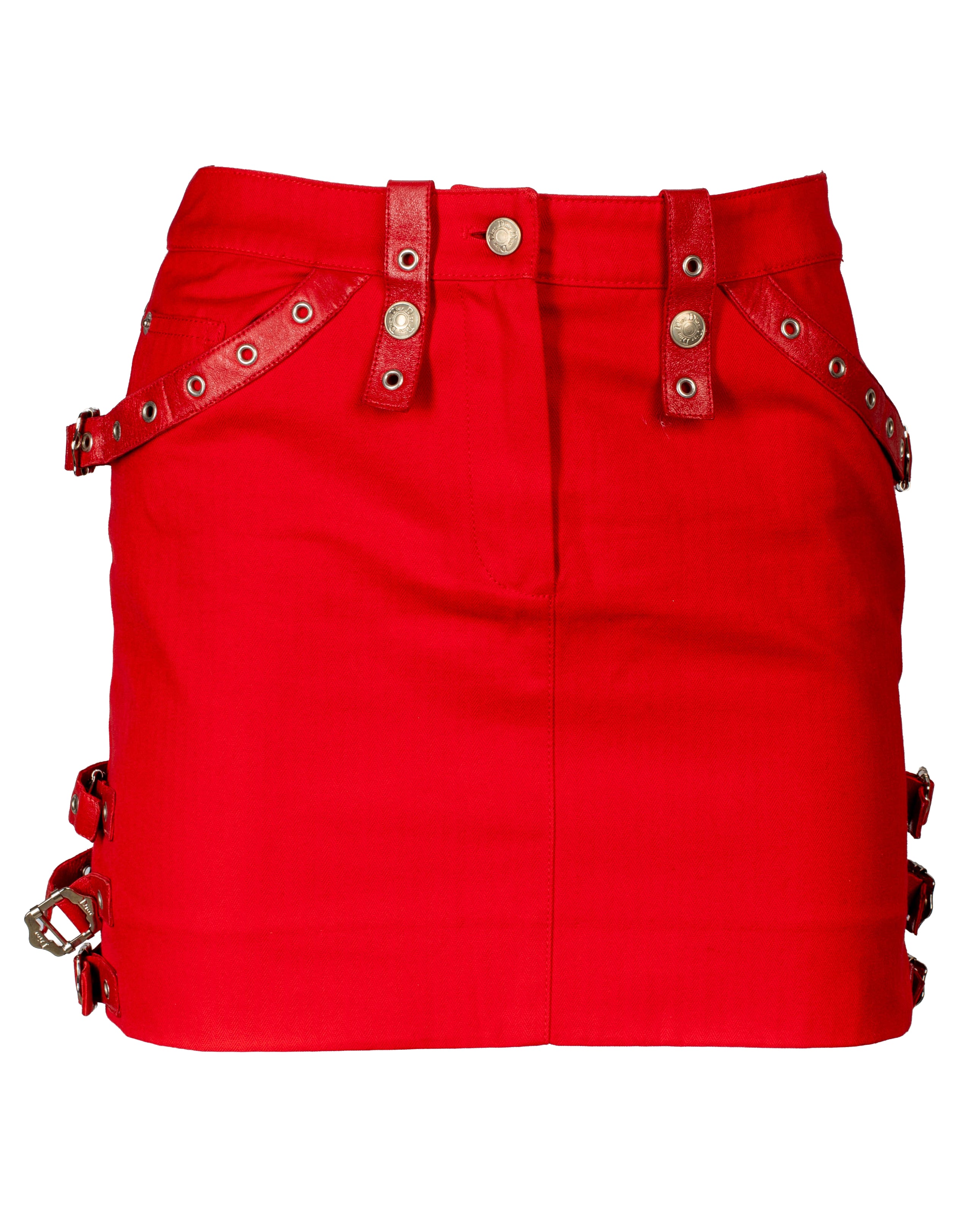 SS03 RED BONDAGE SKIRT @TSCOTT