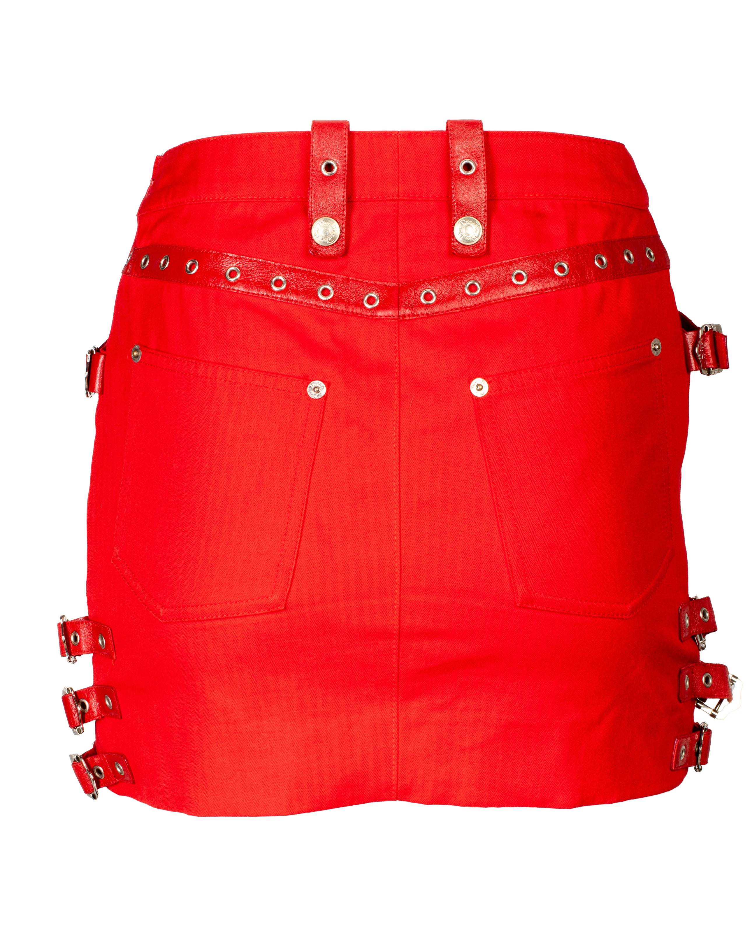 SS03 RED BONDAGE SKIRT @TSCOTT