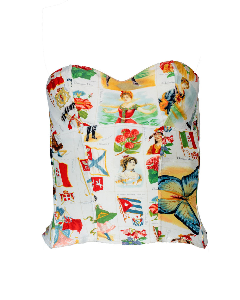 SS02 STAMP/POSTCARD PRINTED CORSET @MARLIE