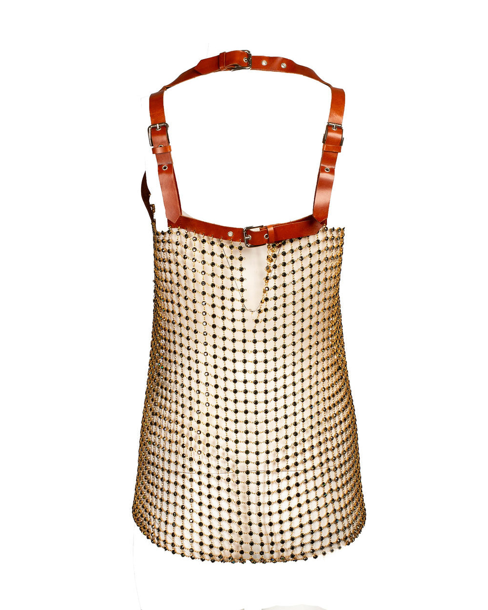 SS03 BARBARELLA CHAINMAIL METAL BUCKLE TOP @JKOVA