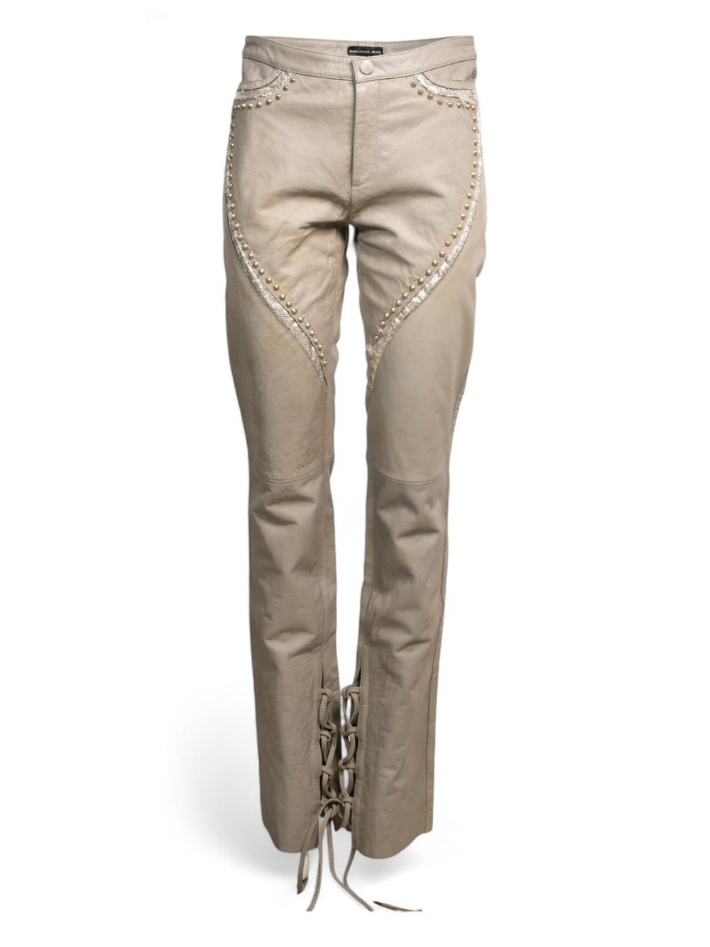 LEATHER STUDDED PANTS @SAMT