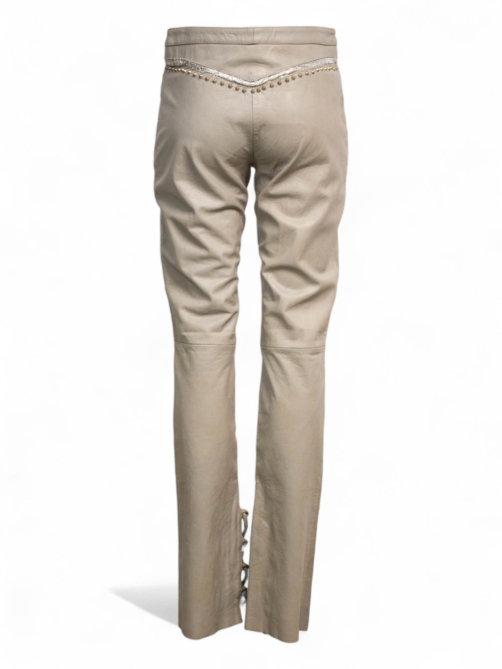 LEATHER STUDDED PANTS @SAMT