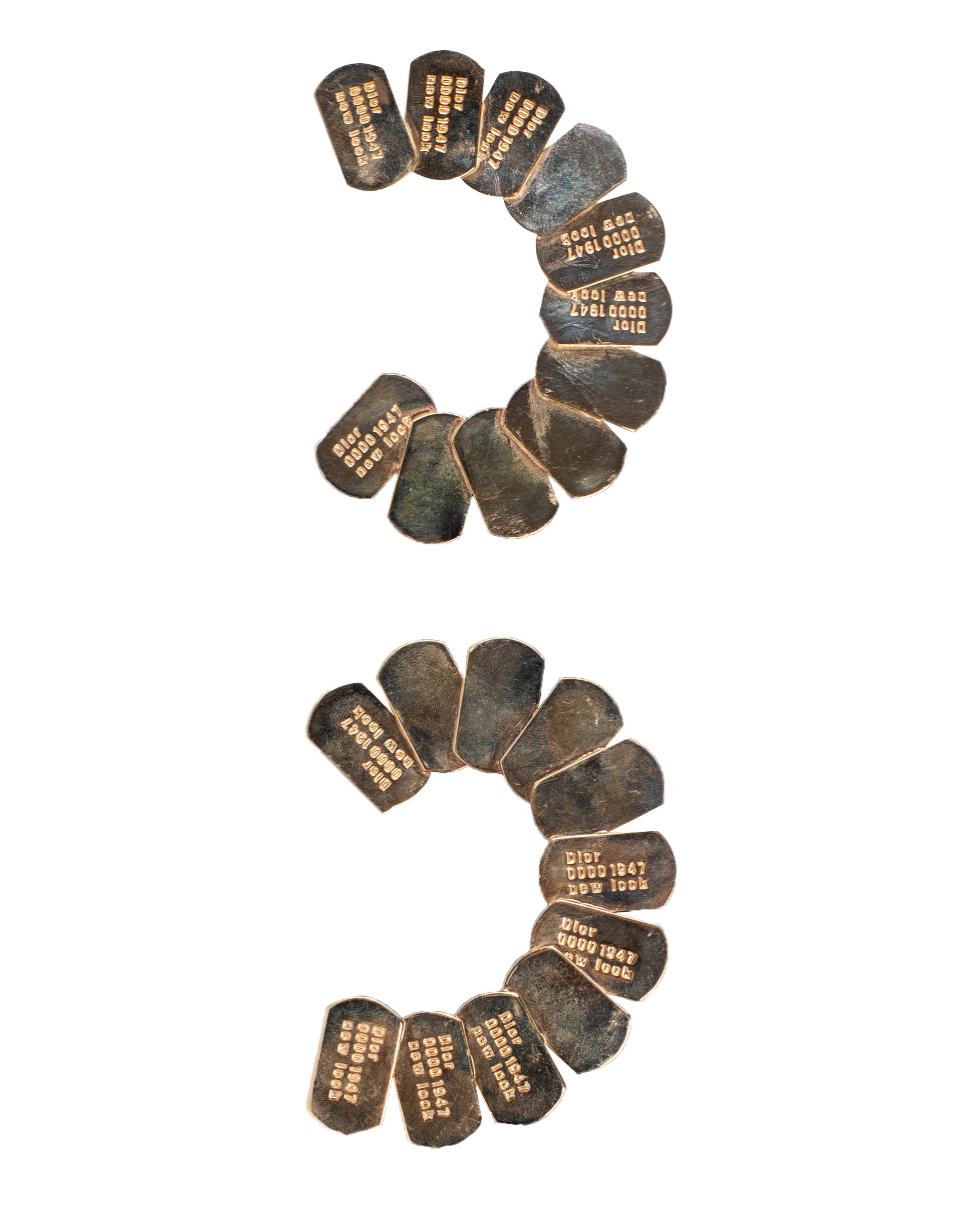 2004 GOLD DOG TAG CUFF EARRINGS @SAMMIE