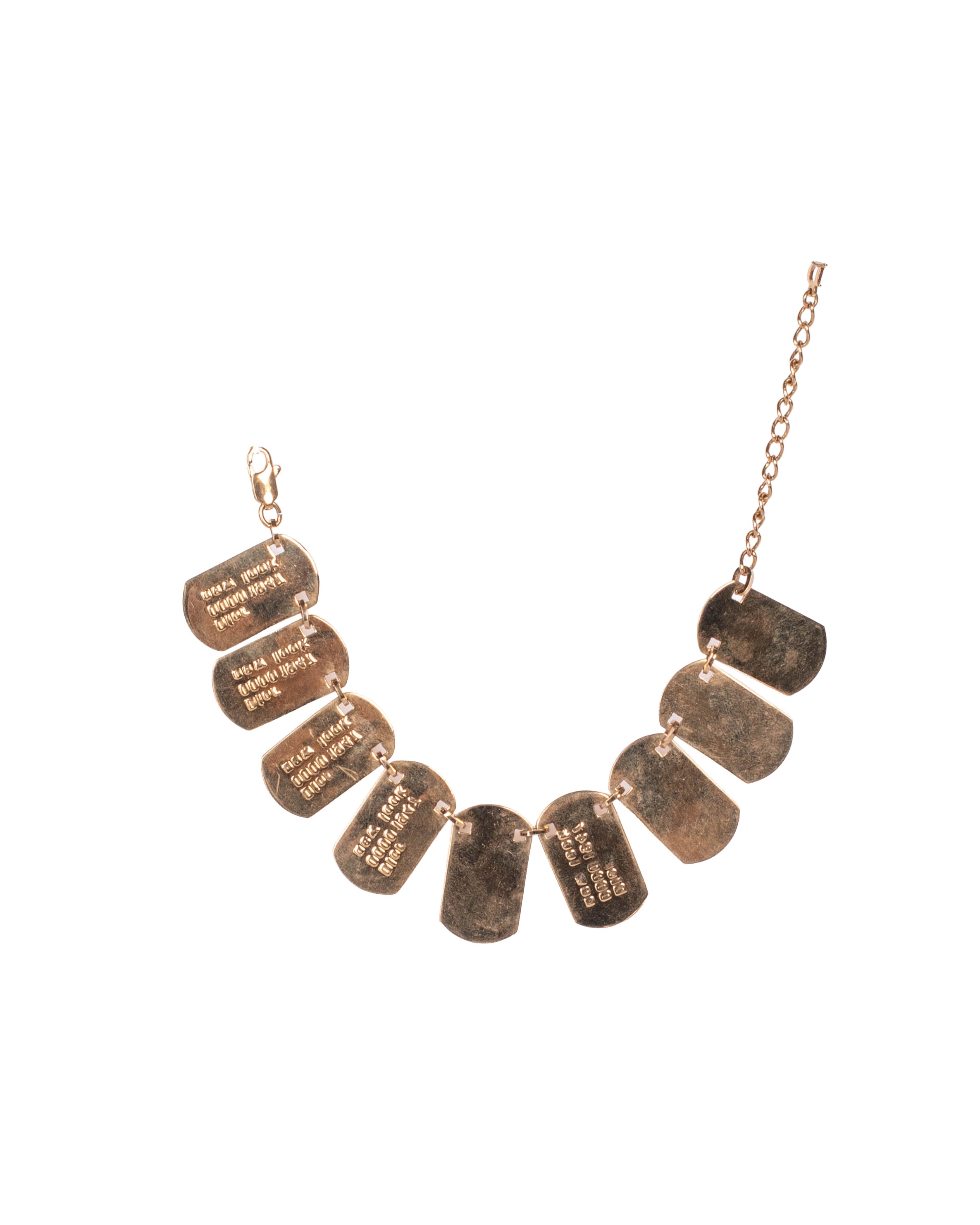 GOLD DOG TAG BRACELET @SAMMIE