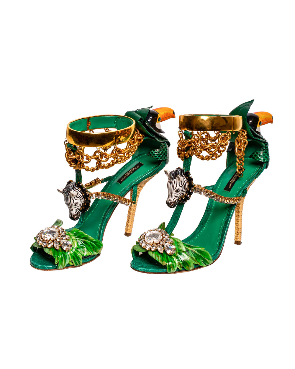 RARE GREEN JUNGLE TOUCAN HEELS @CSTORM