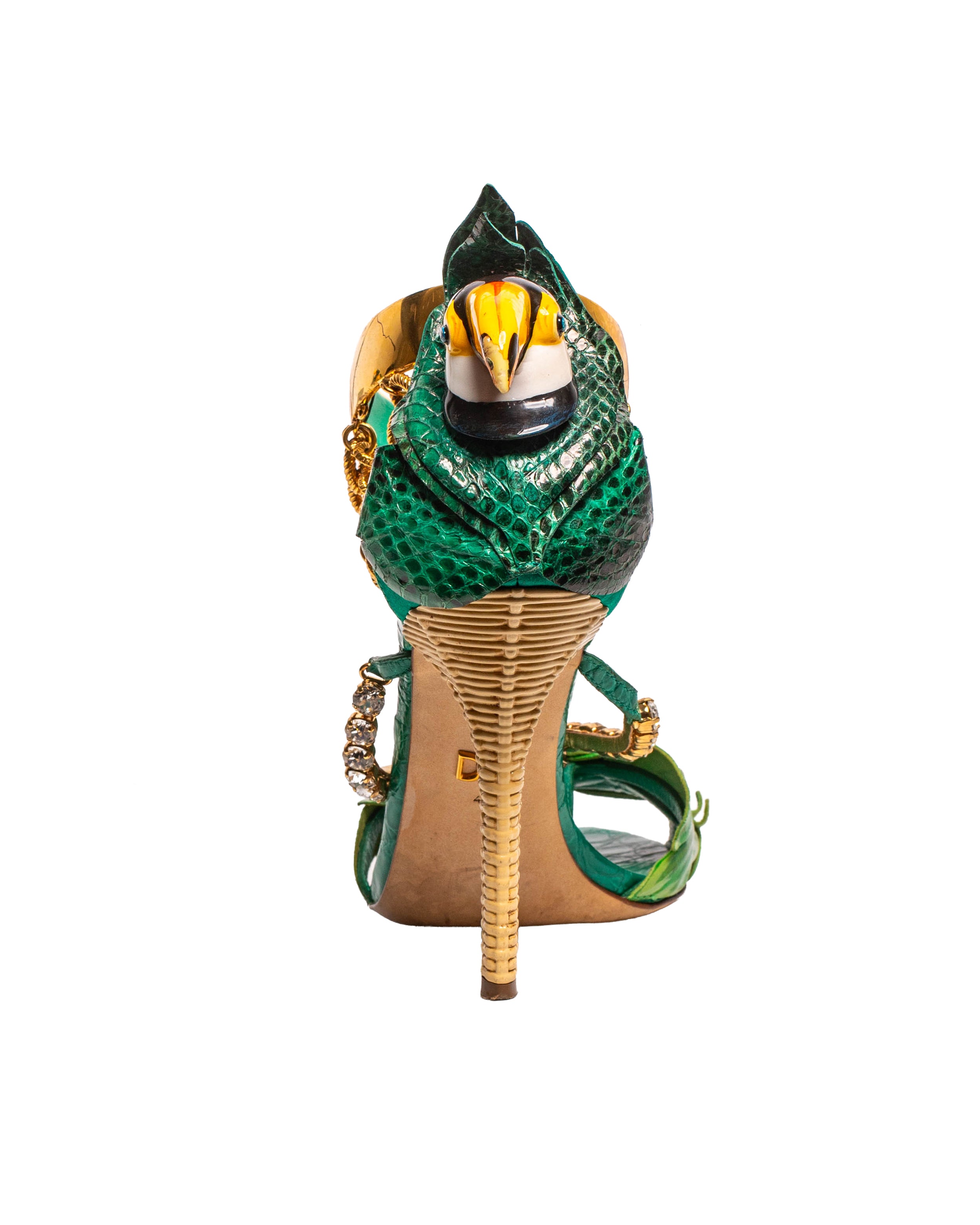 RARE GREEN JUNGLE TOUCAN HEELS @CSTORM