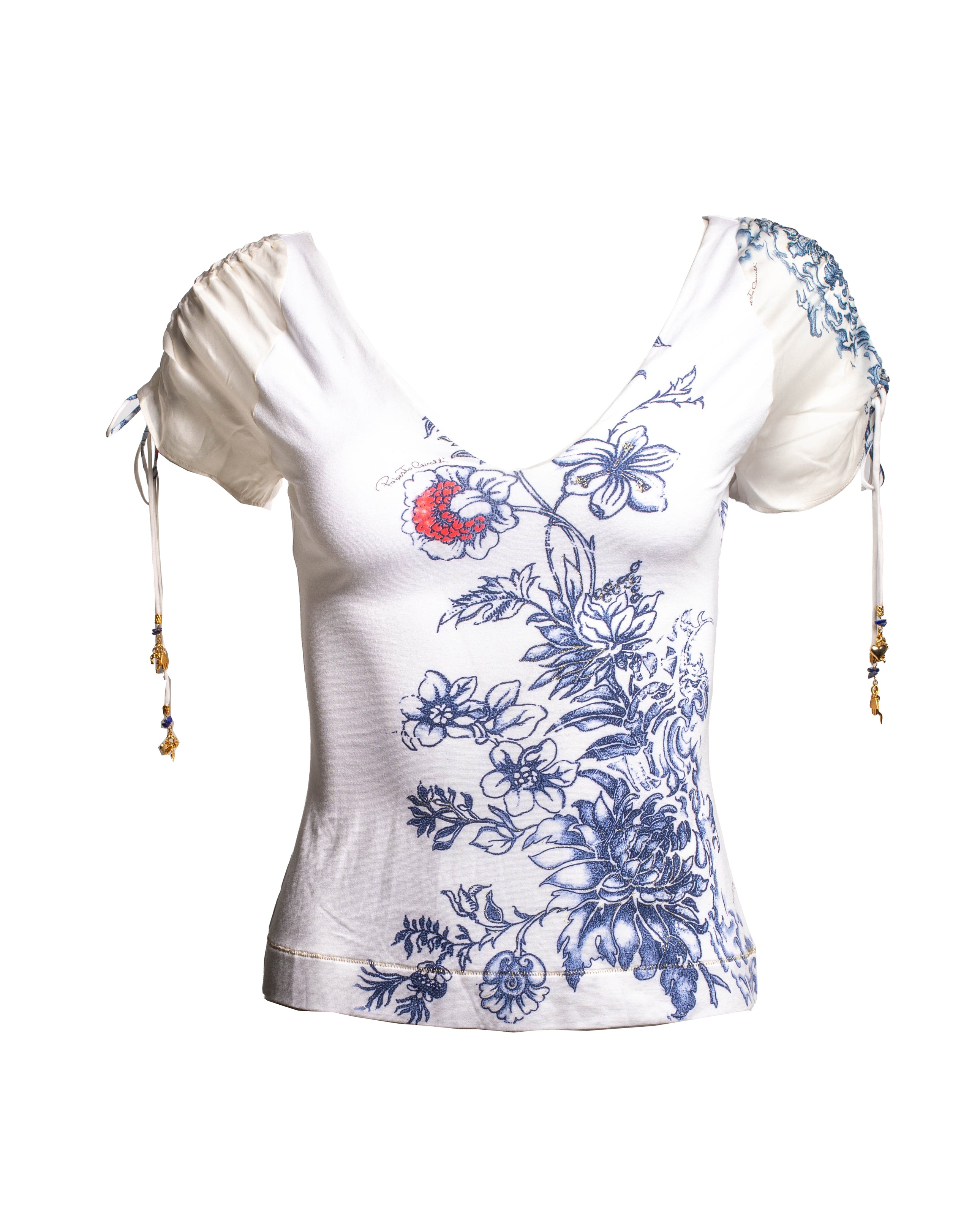 SS03 AMOUR TATTOO PRINT CHARM TOP
