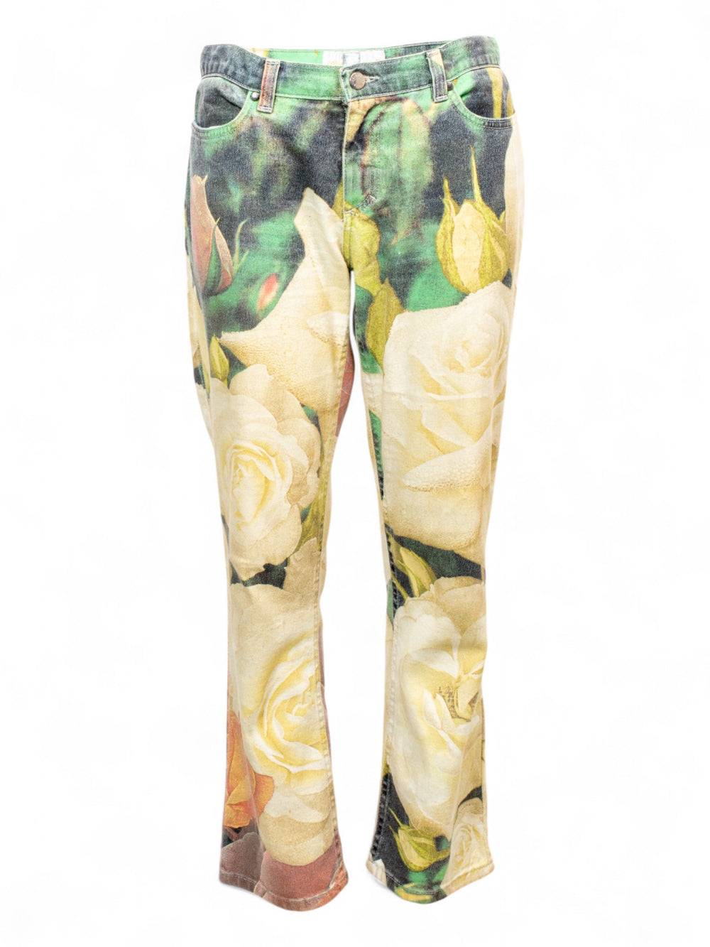 GREEN FLORAL JEANS @JESSM