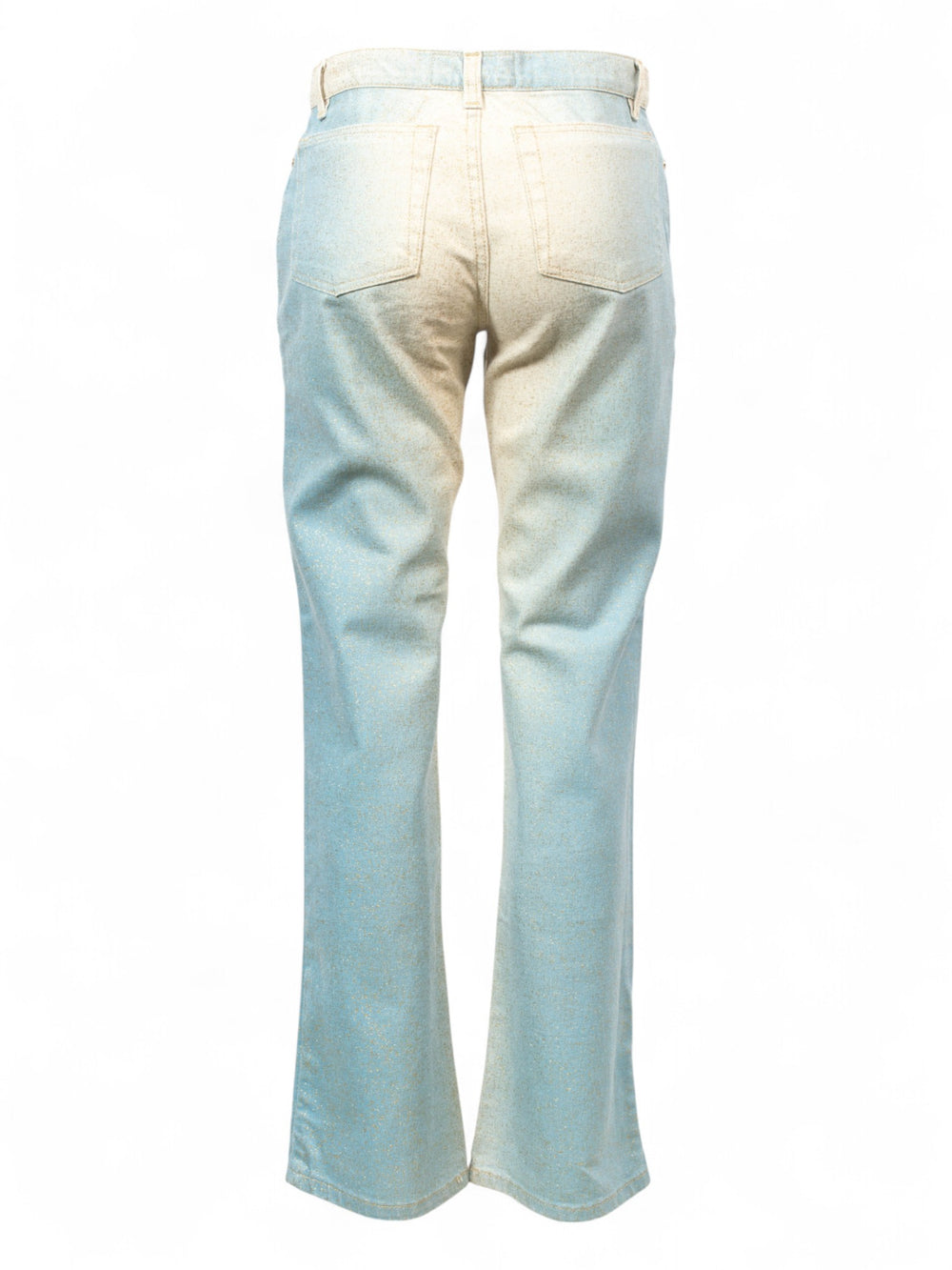 90S SPARKLY BLUE GRADIENT LOW/MID RISE JEANS