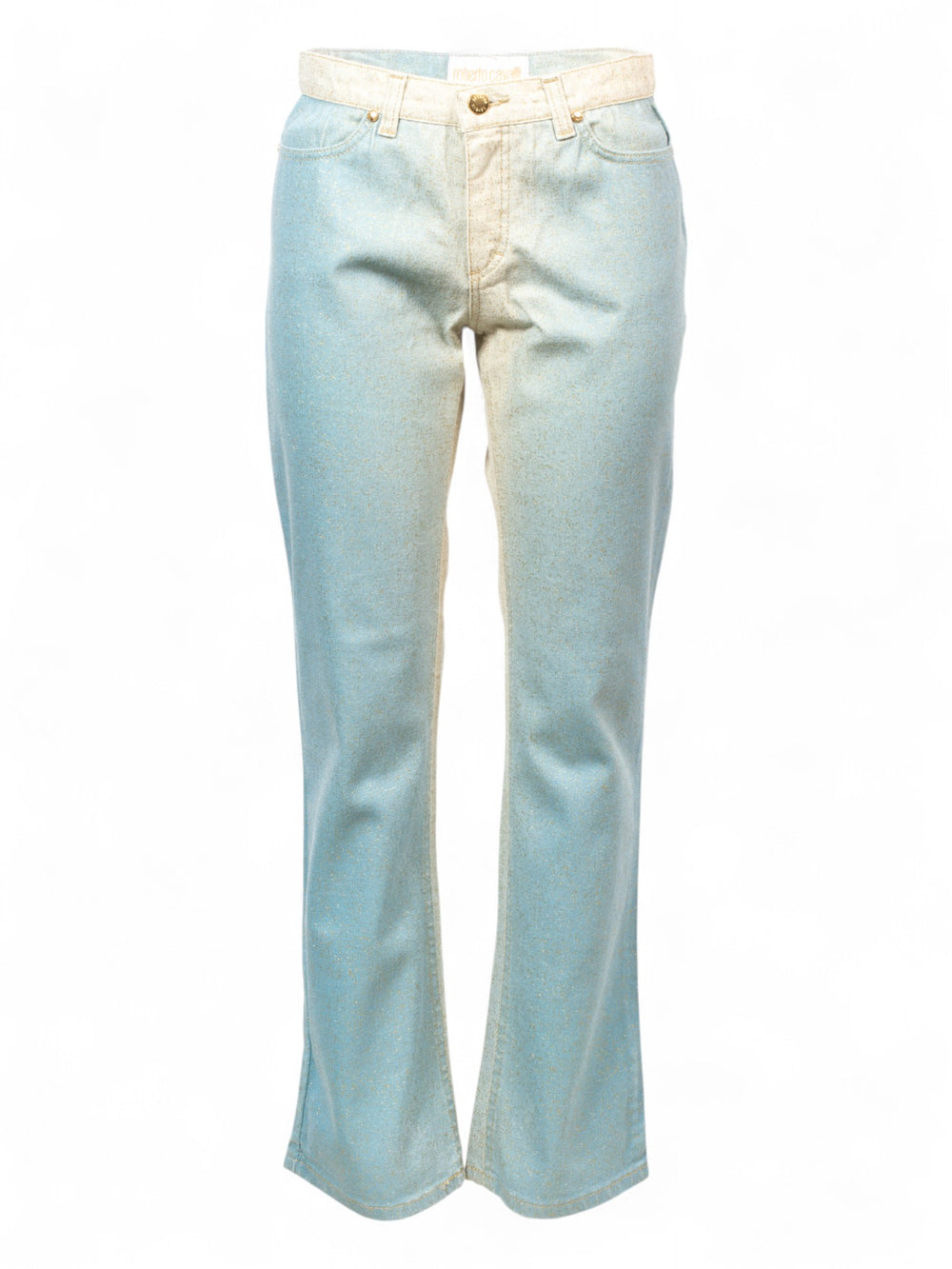 90S SPARKLY BLUE GRADIENT LOW/MID RISE JEANS
