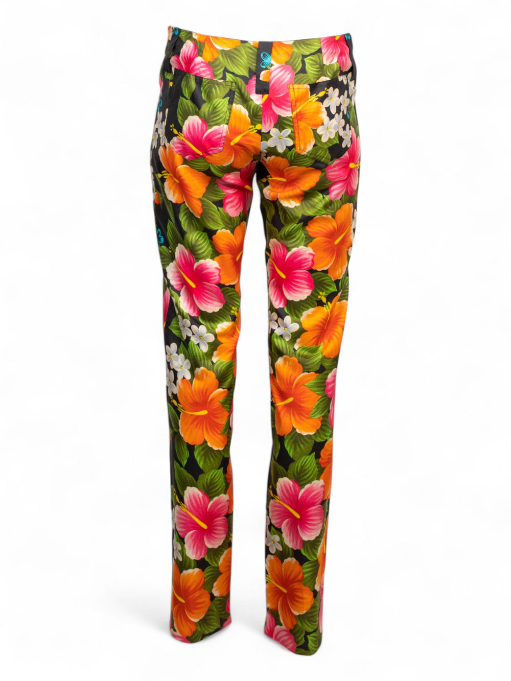 SILK HIBISCUS FLOWER PRINTED PANTS