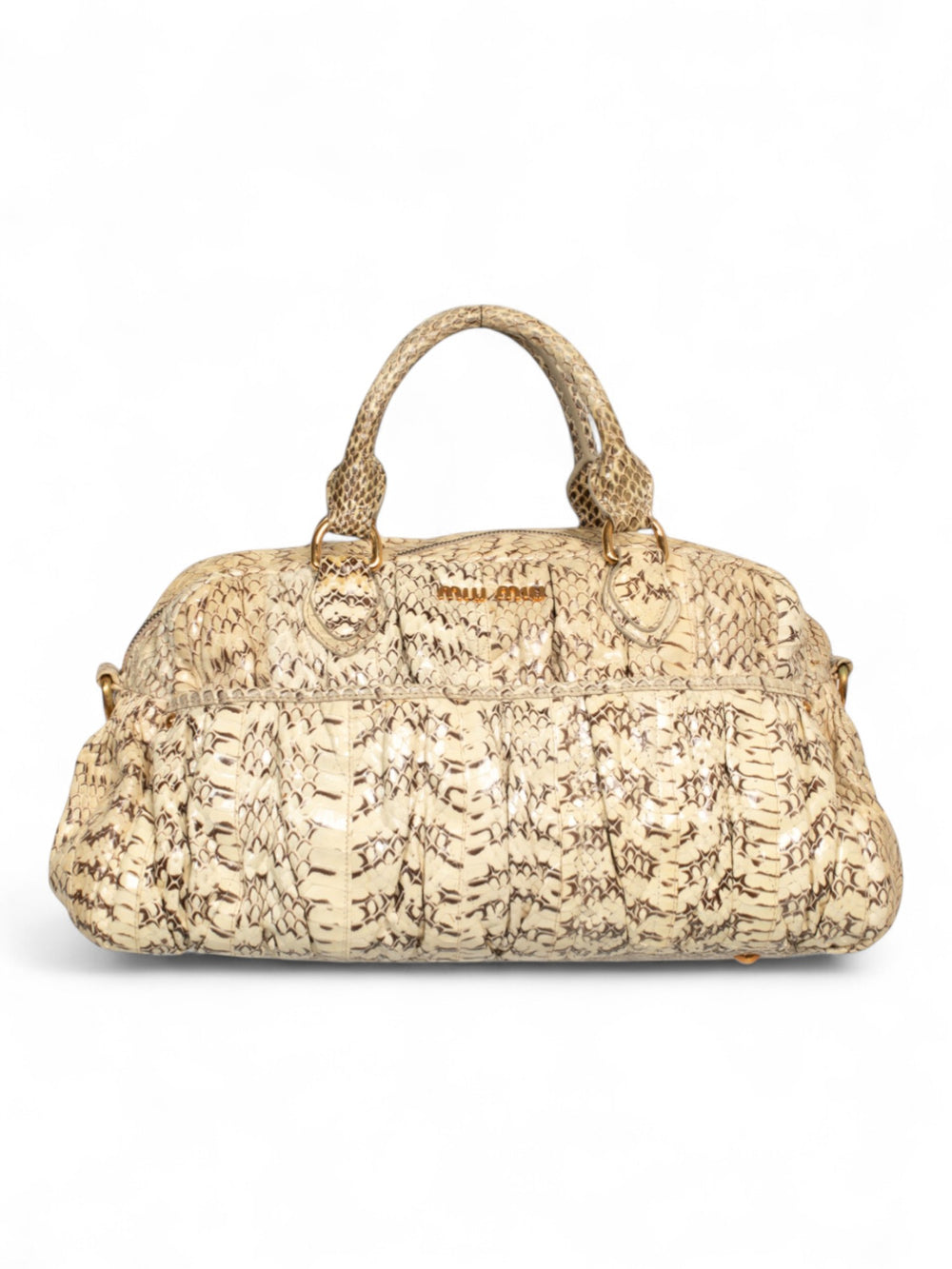 WHITE SNAKESKIN HANDBAG
