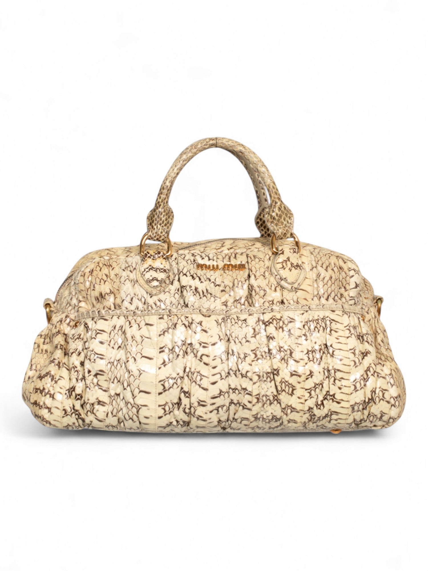 WHITE SNAKESKIN HANDBAG