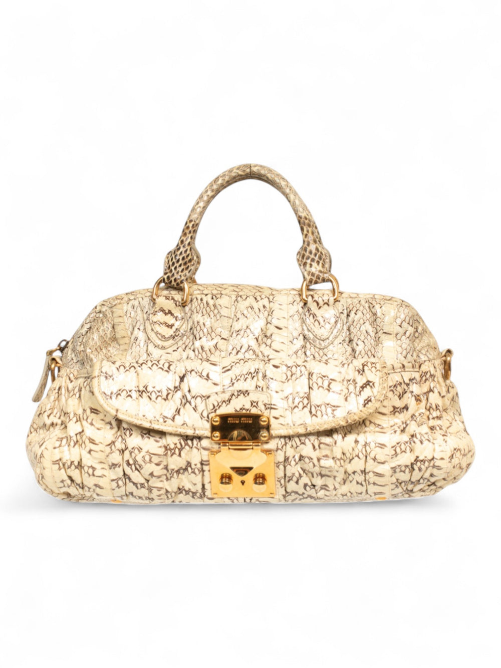 WHITE SNAKESKIN HANDBAG