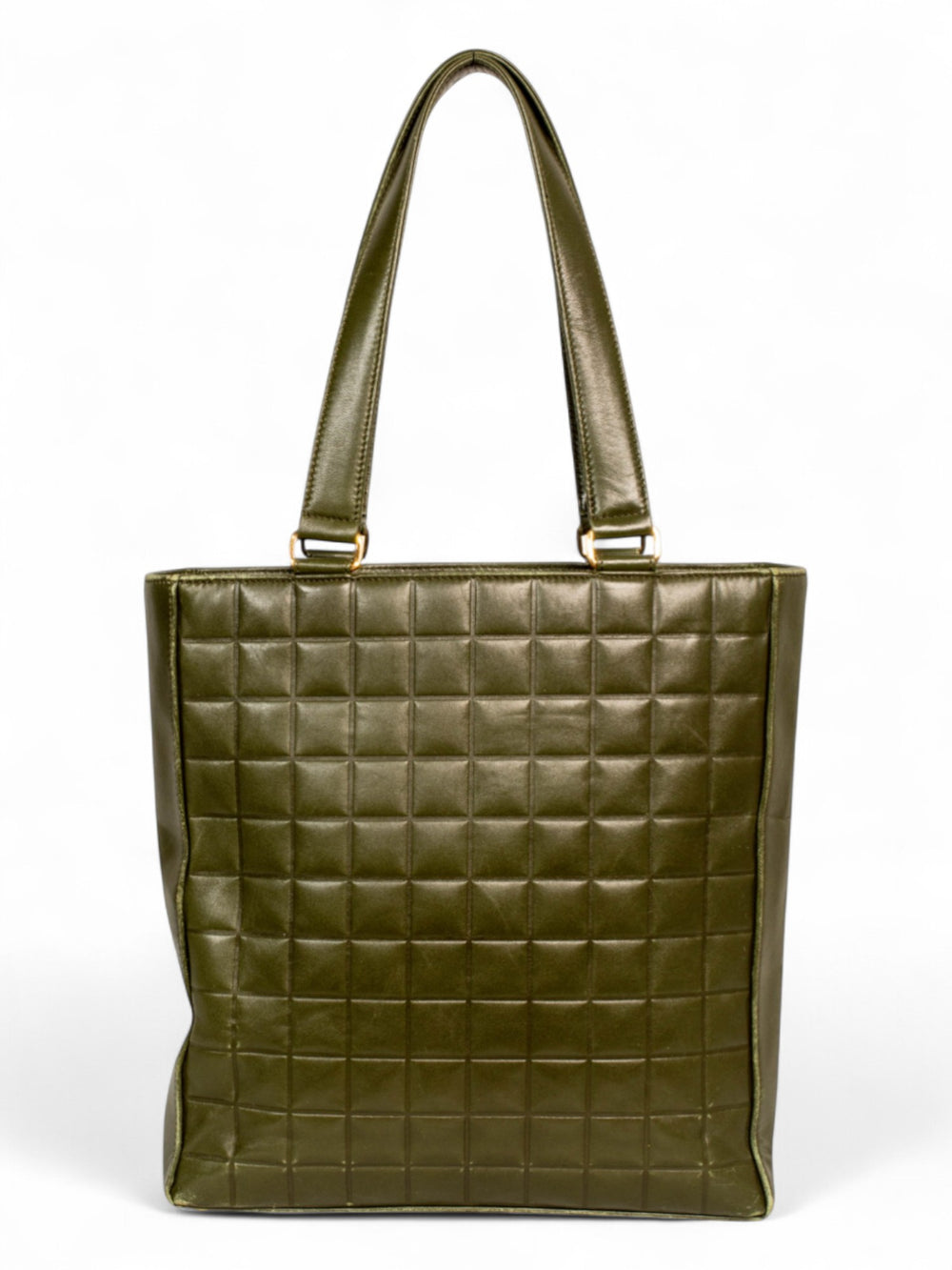 OLIVE GREEN CHOCOLATE BAR TOTE BAG