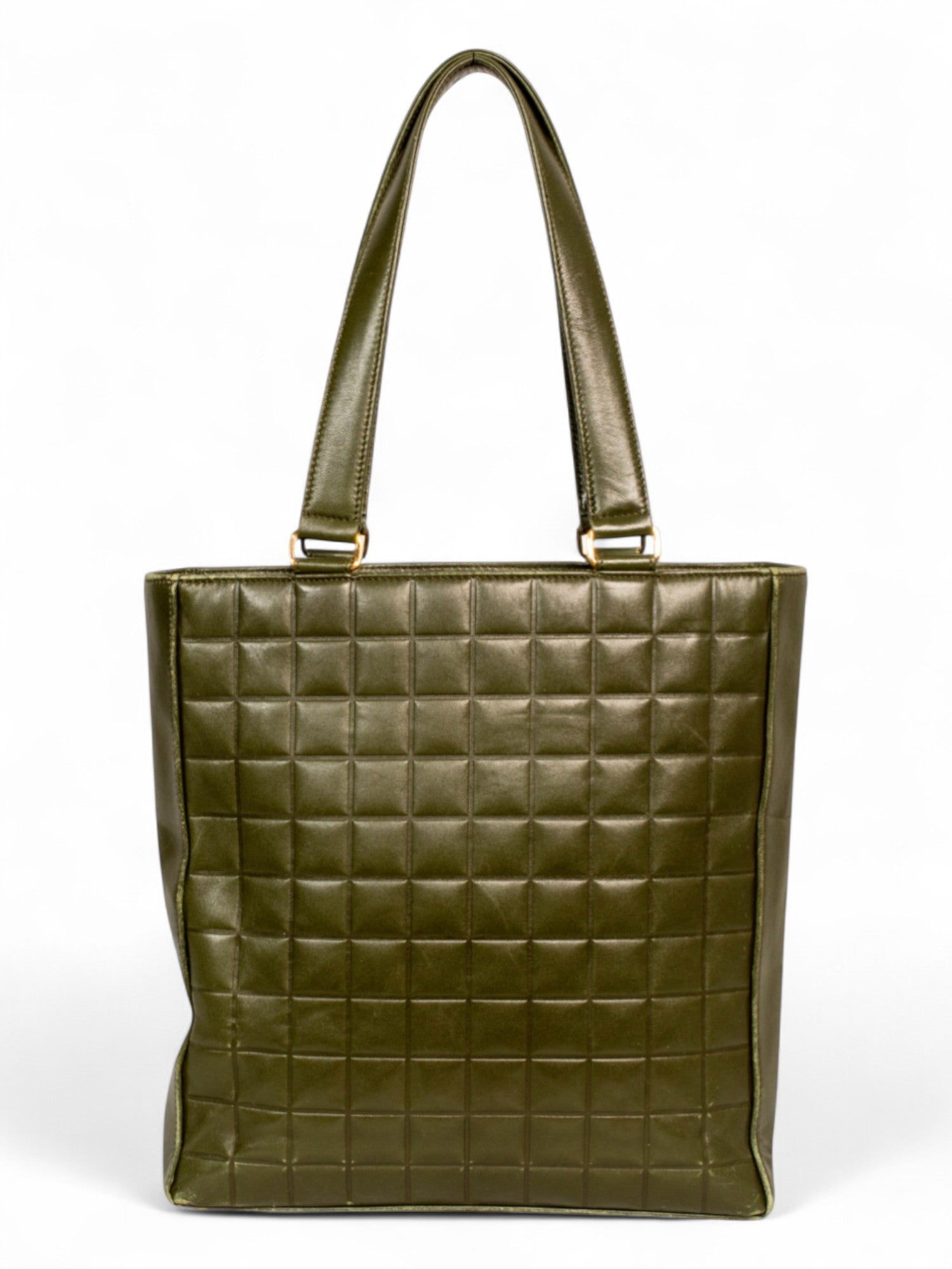 OLIVE GREEN CHOCOLATE BAR TOTE BAG