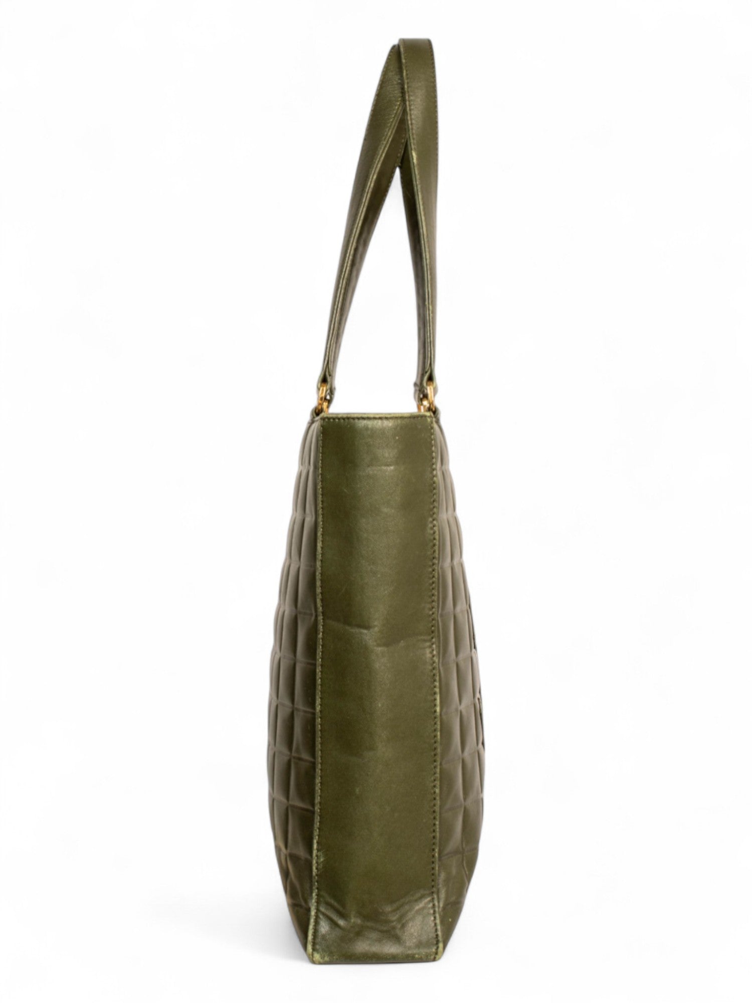 OLIVE GREEN CHOCOLATE BAR TOTE BAG
