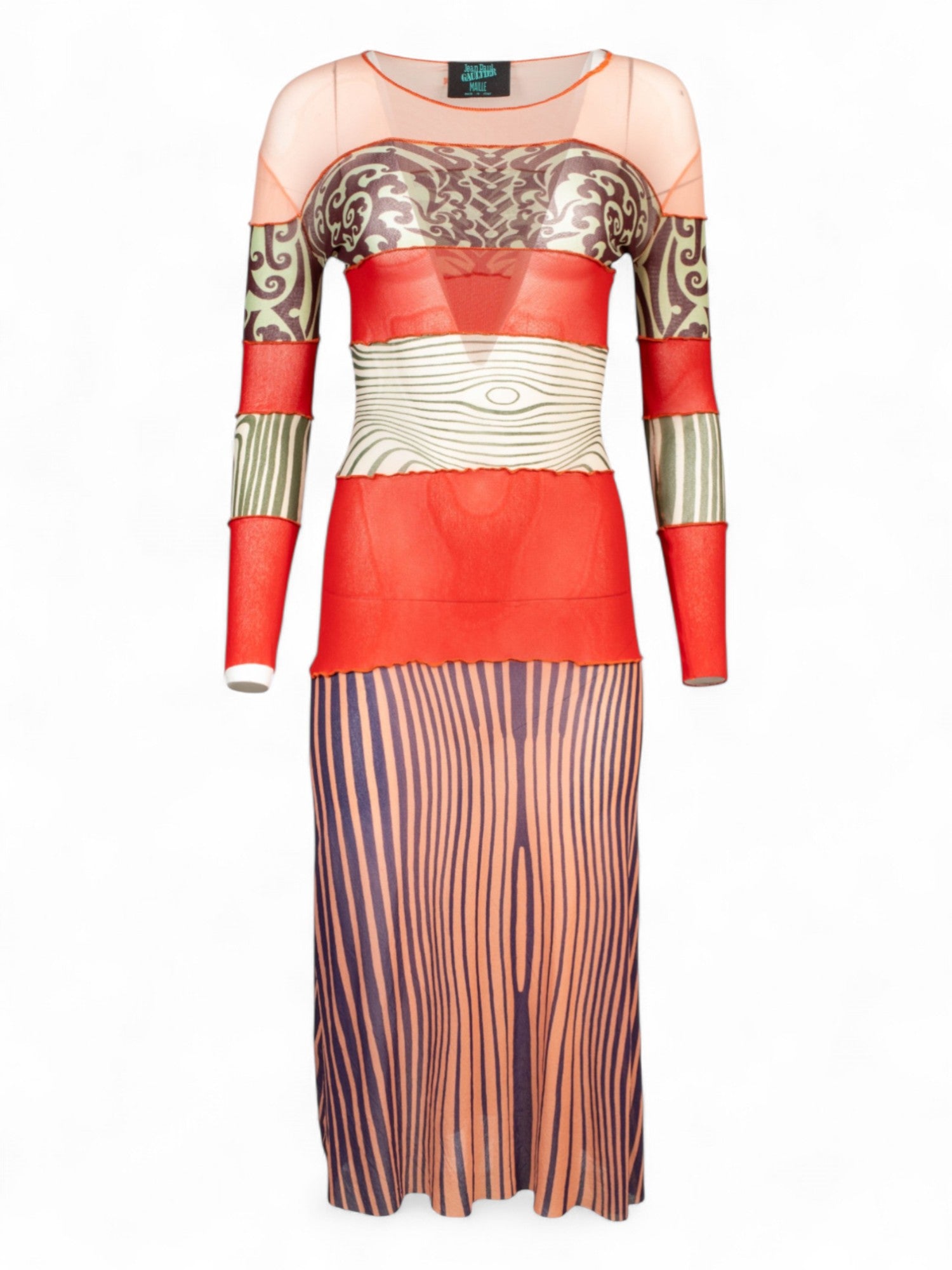 SS96 CYBERBABA OPTICAL ILLUSION MESH DRESS