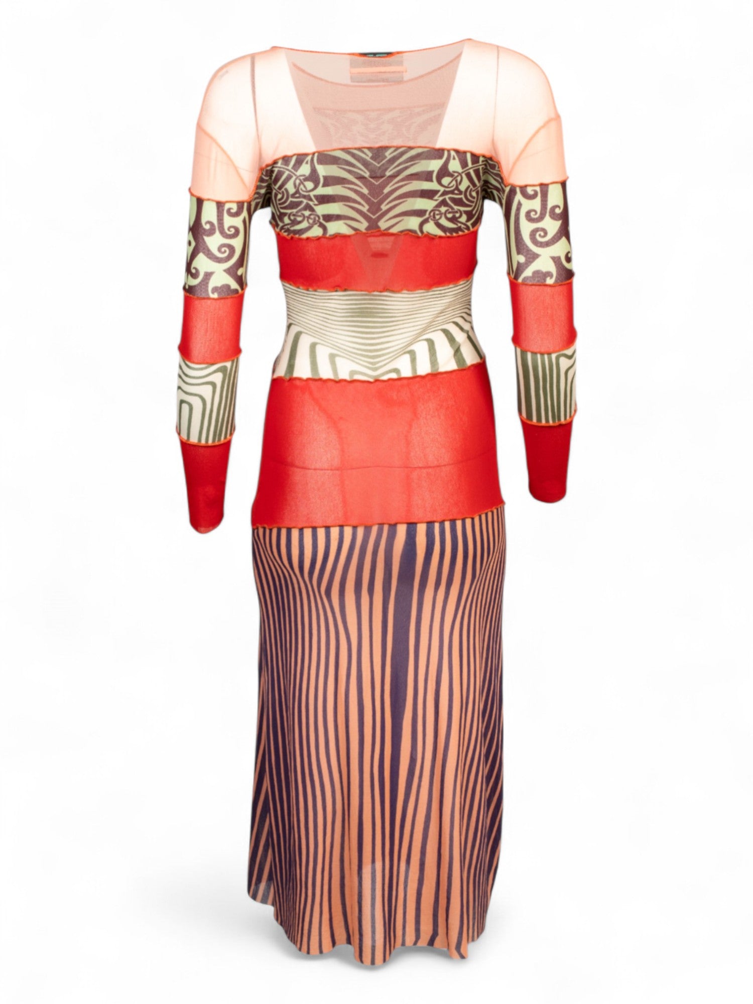 SS96 CYBERBABA OPTICAL ILLUSION MESH DRESS