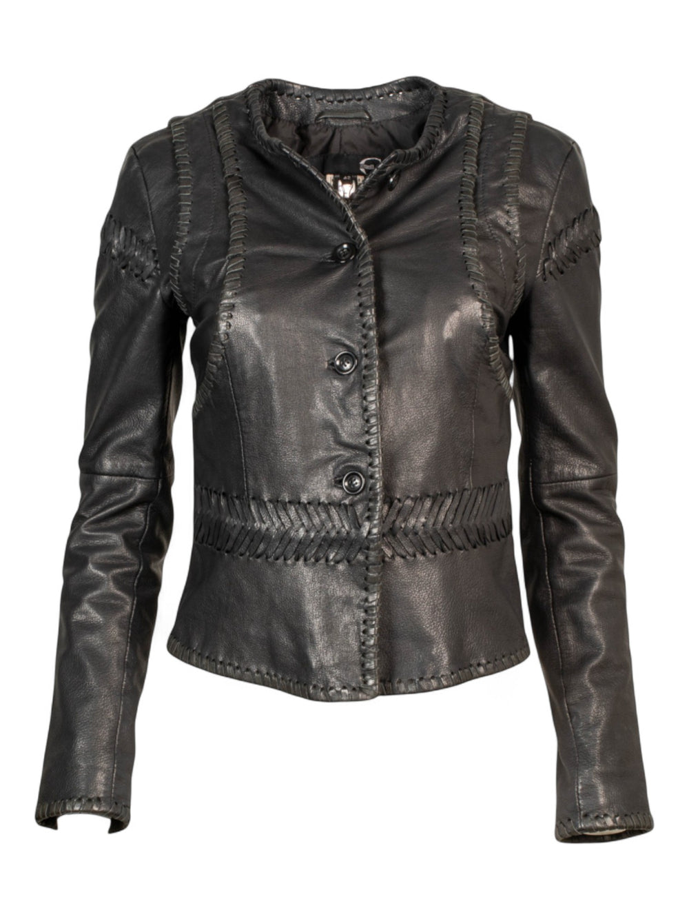 BRAIDED BLACK LEATHER JACKET @JTRULL