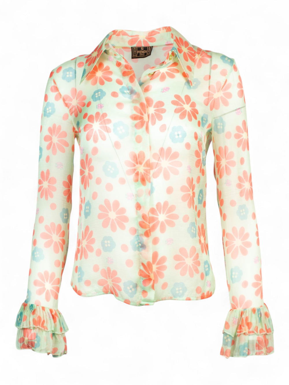 SILK FLORAL & LADYBUG BUTTON DOWN @ELYSED