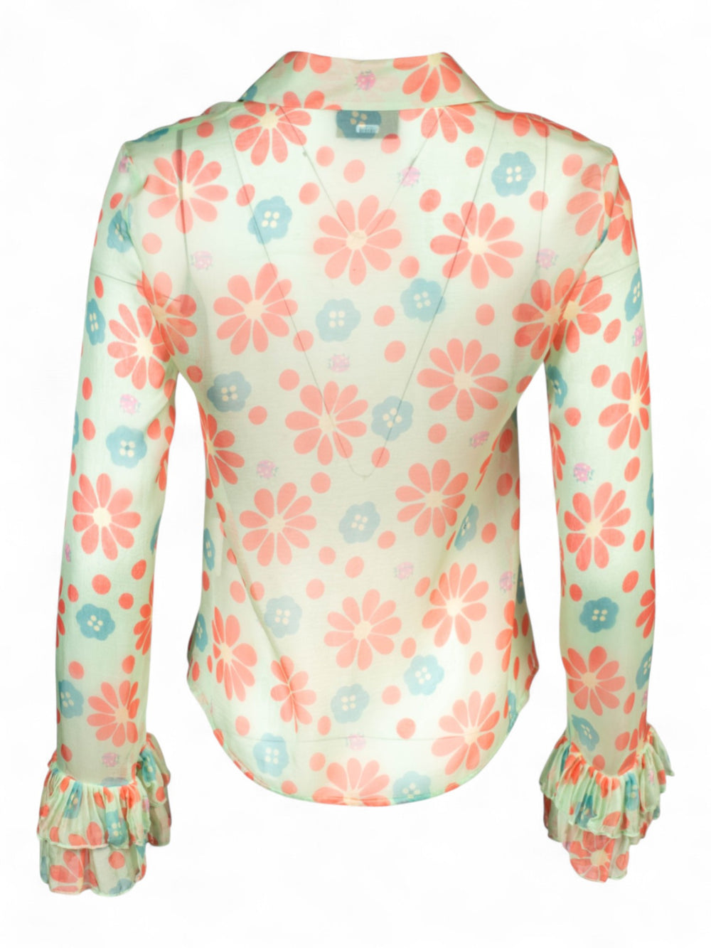 SILK FLORAL & LADYBUG BUTTON DOWN @ELYSED