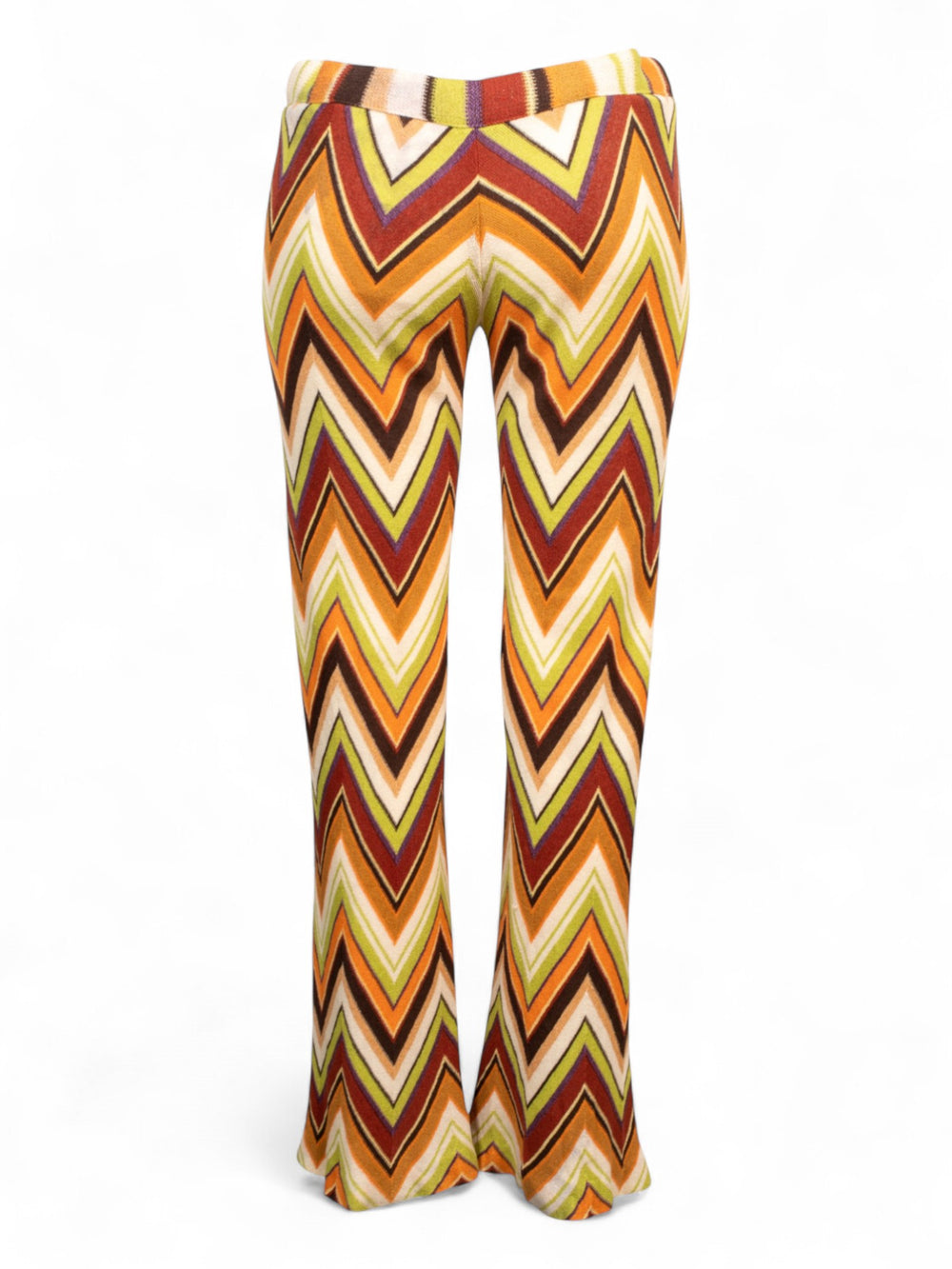 CHEVRON PRINT KNIT PANTS