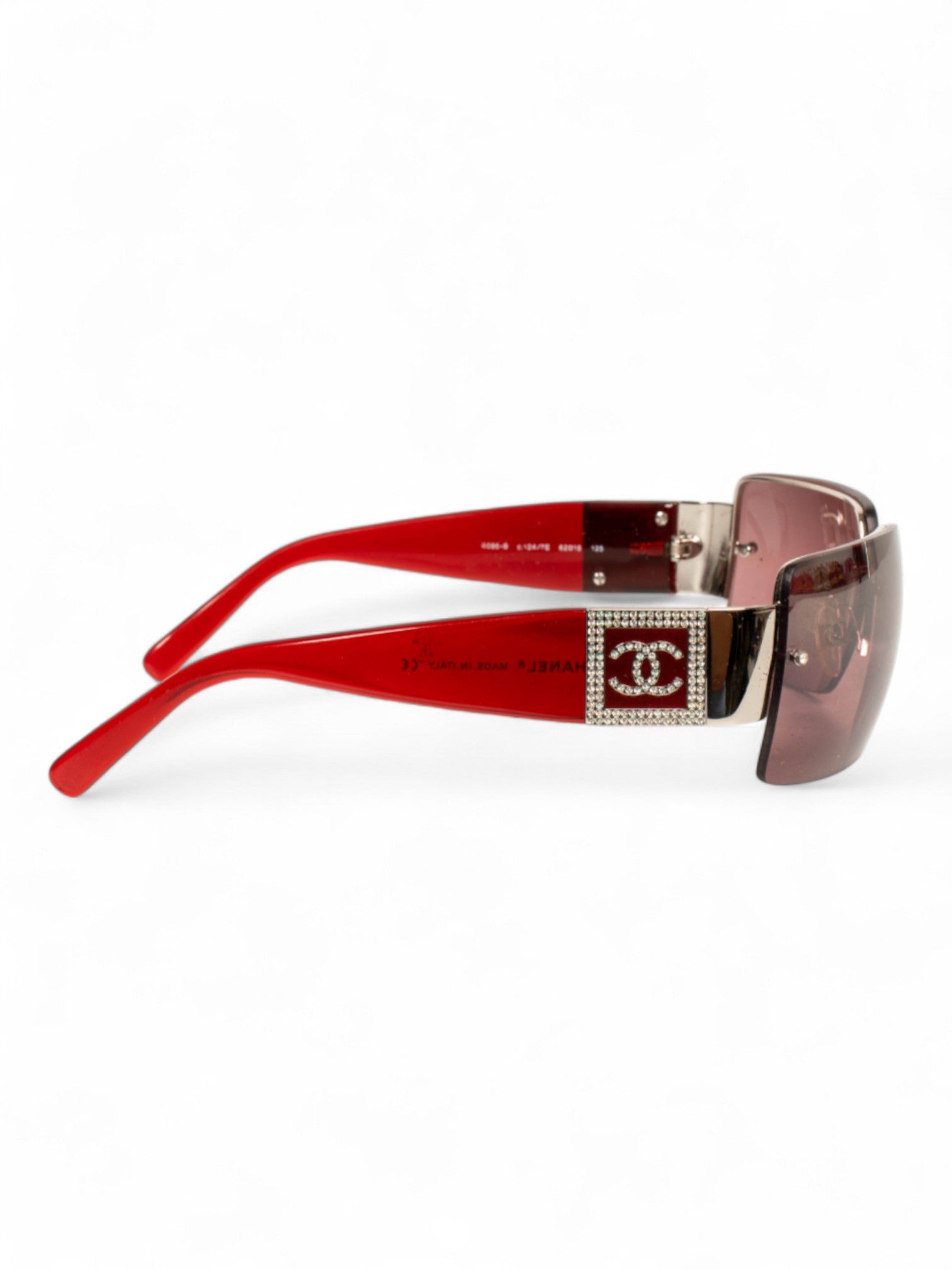 RIMLESS MAUVE SWAROVSKI LOGO SHADES (AS IS) @ASMITH