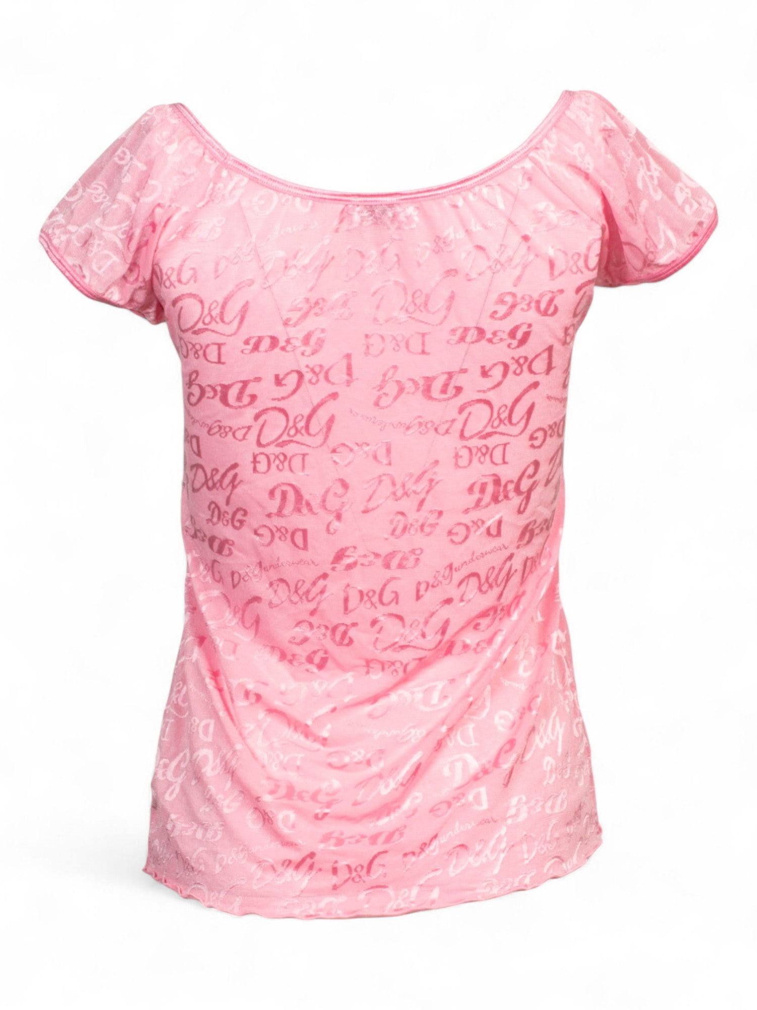 PINK MONOGRAM MESH TOP @MDSG