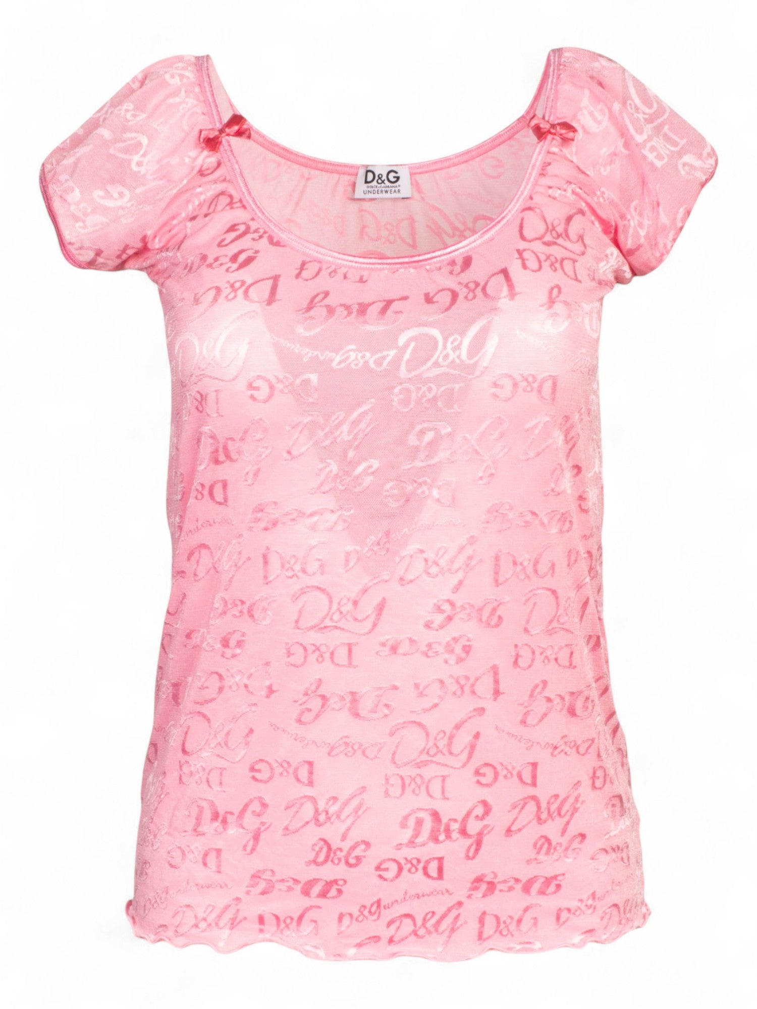 PINK MONOGRAM MESH TOP @MDSG
