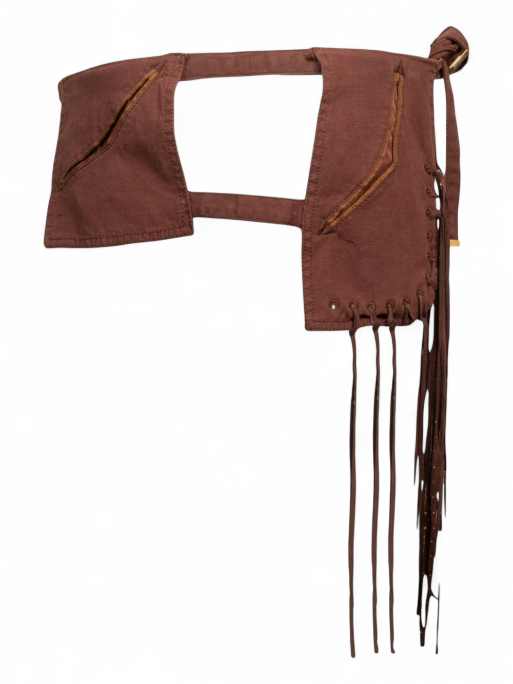 BROWN FRINGE CARGO BELT